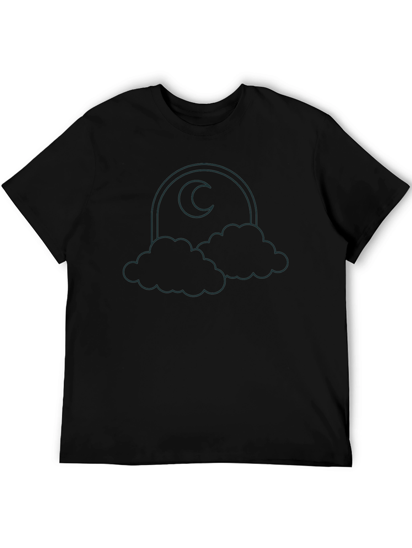 Night Sky T-Shirt - Moon and Clouds Graphic Tee