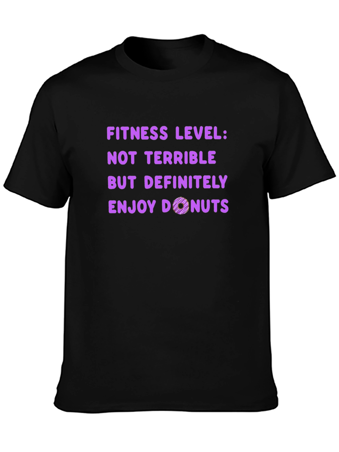 Fitness Level Donut Graphic T-Shirt
