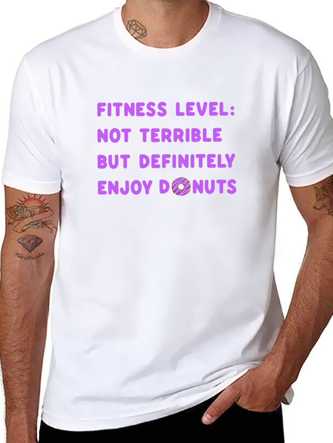 Fitness Level Donut Graphic T-Shirt