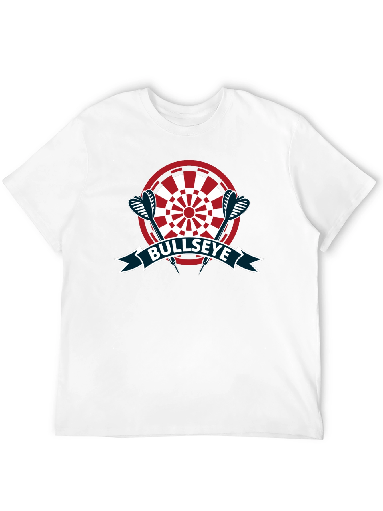 Bullseye Dartboard Graphic Tee - Black Casual T-Shirt