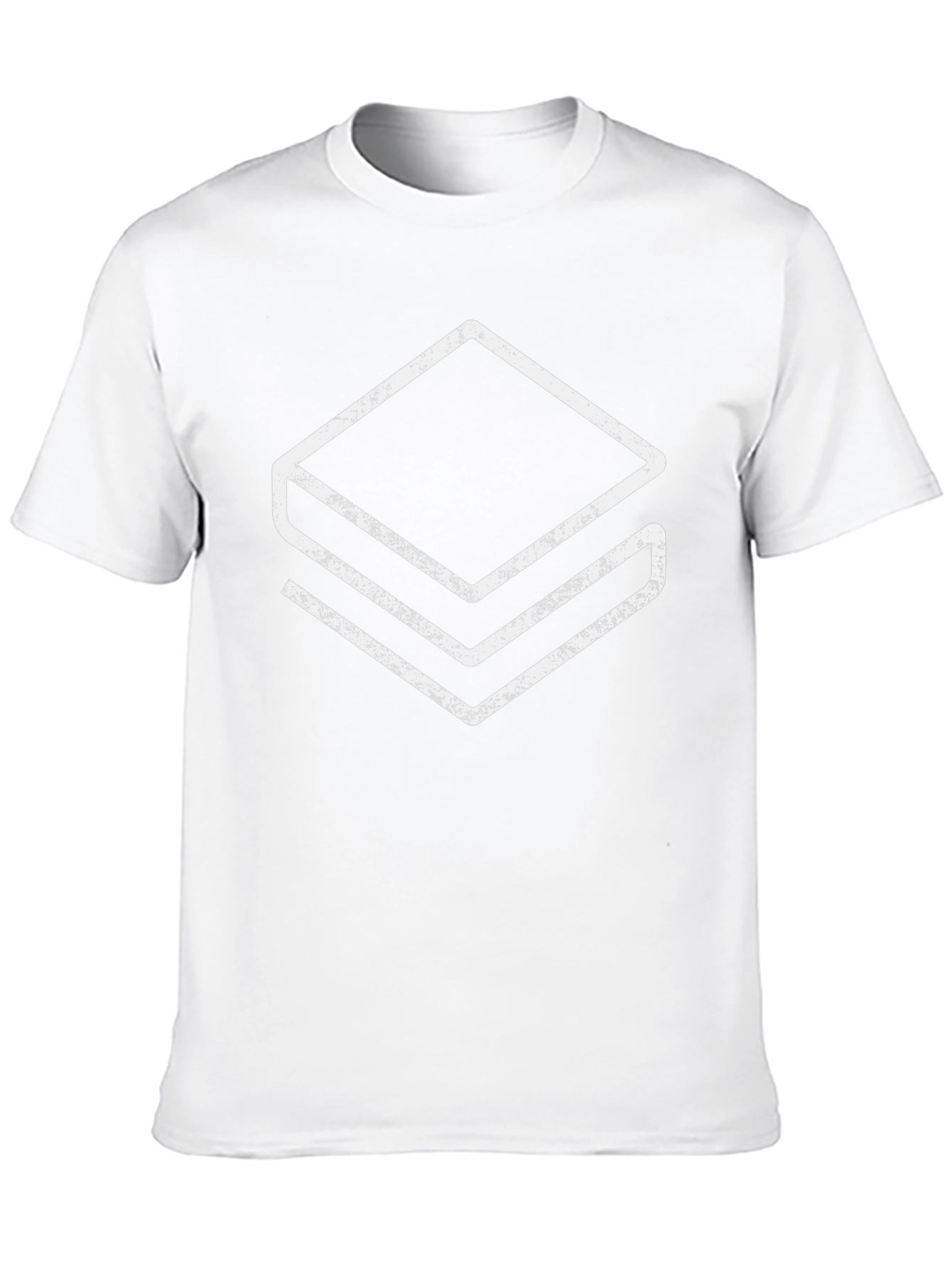 Geometric Layered Graphic Tee - Black