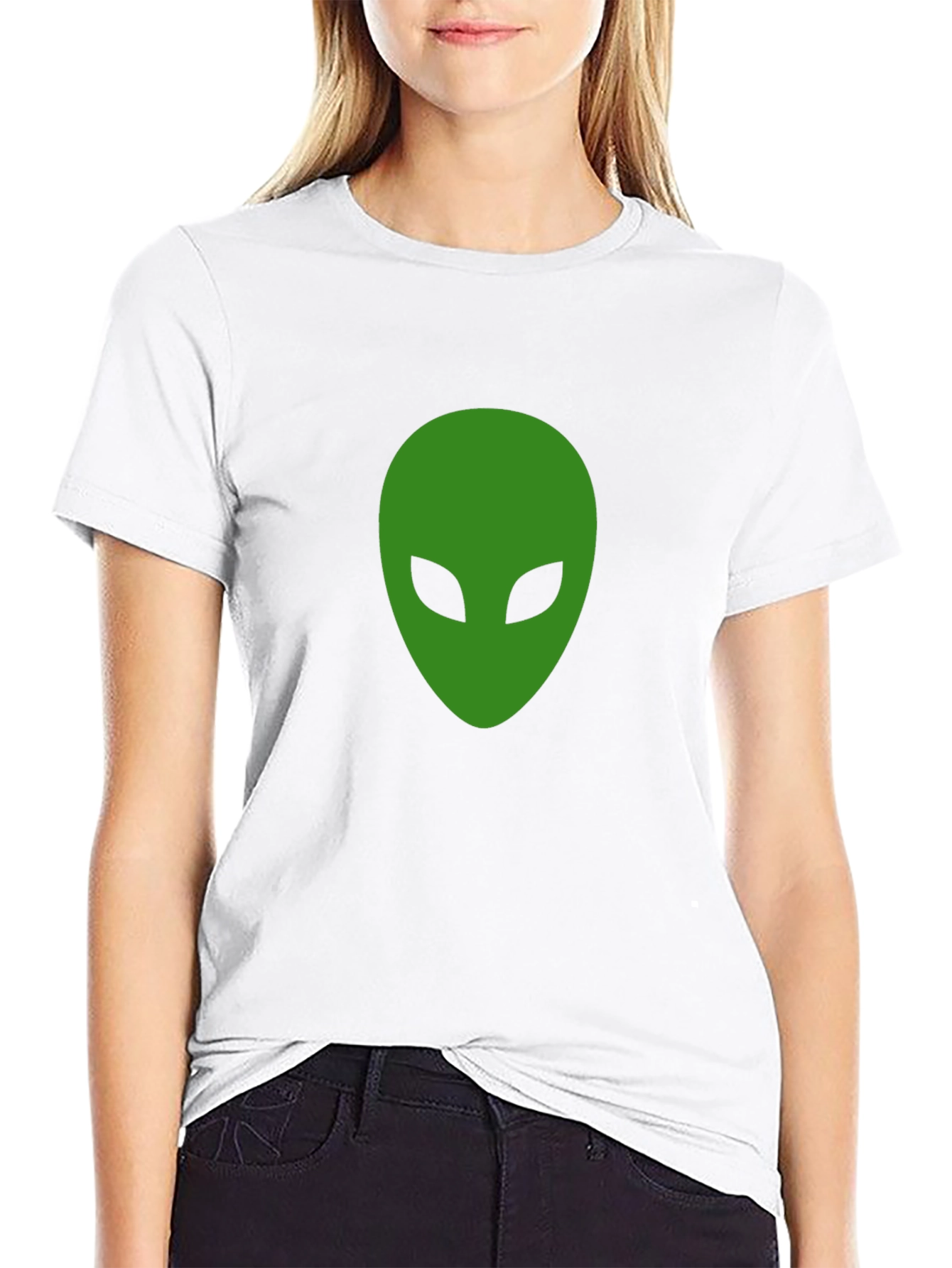 Alien Head Graphic Black T-Shirt
