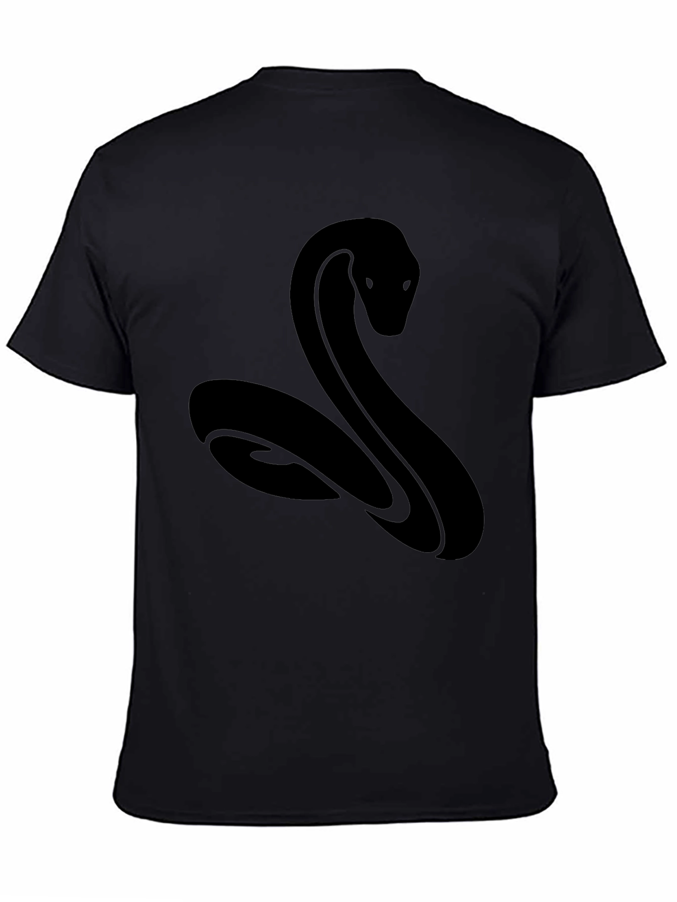 Black Snake Graphic T-Shirt - Mens Casual Tee