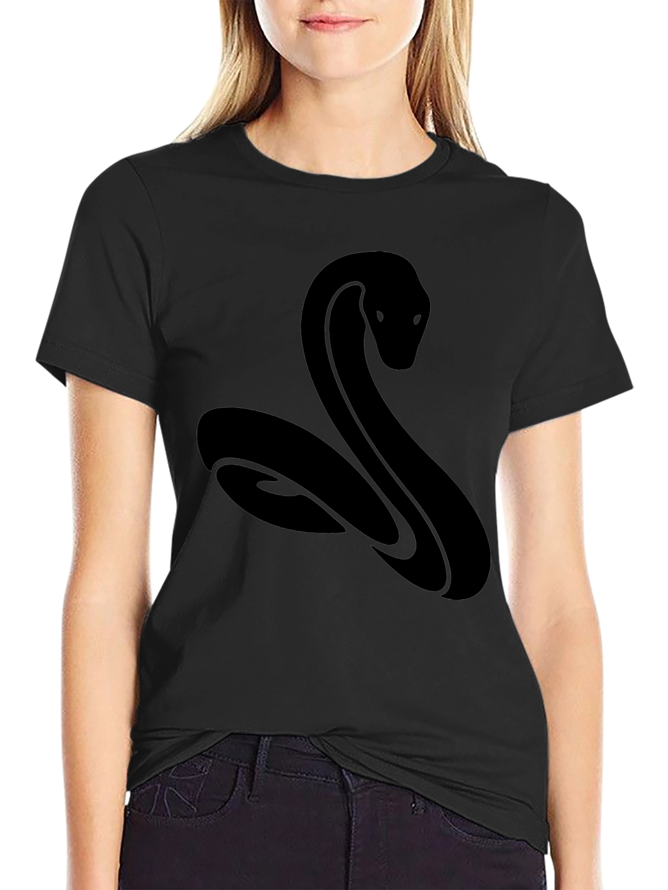 Black Snake Graphic T-Shirt - Mens Casual Tee