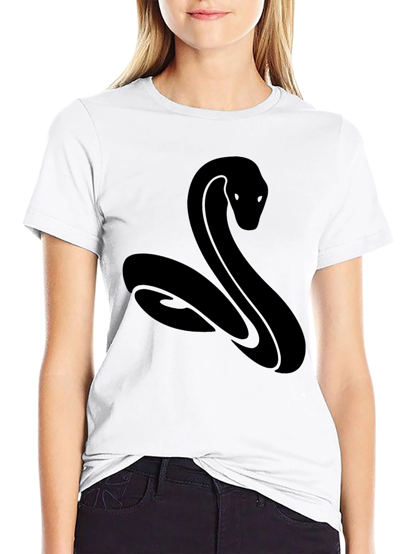 Black Snake Graphic T-Shirt - Mens Casual Tee