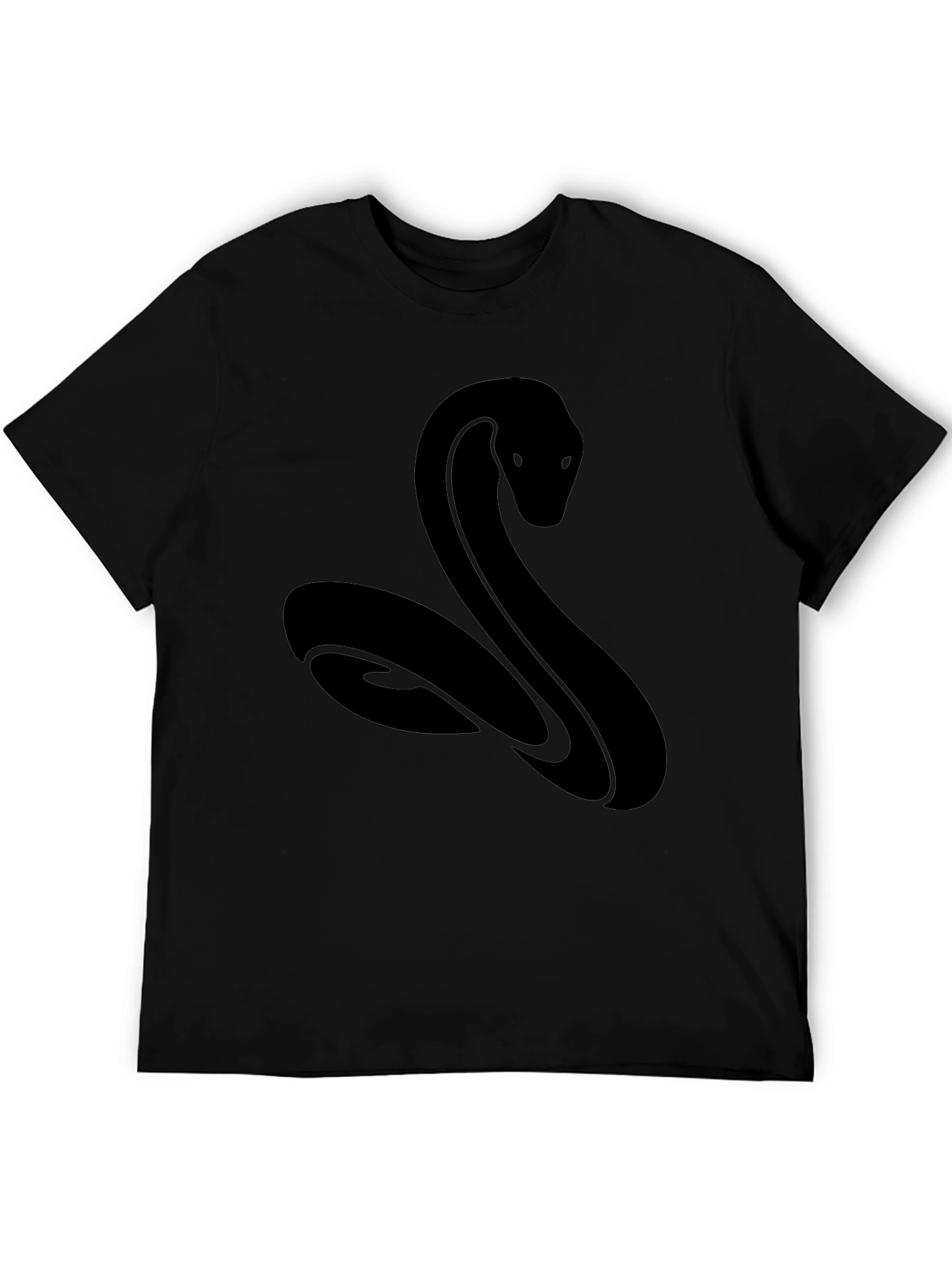 Black Snake Graphic T-Shirt - Mens Casual Tee