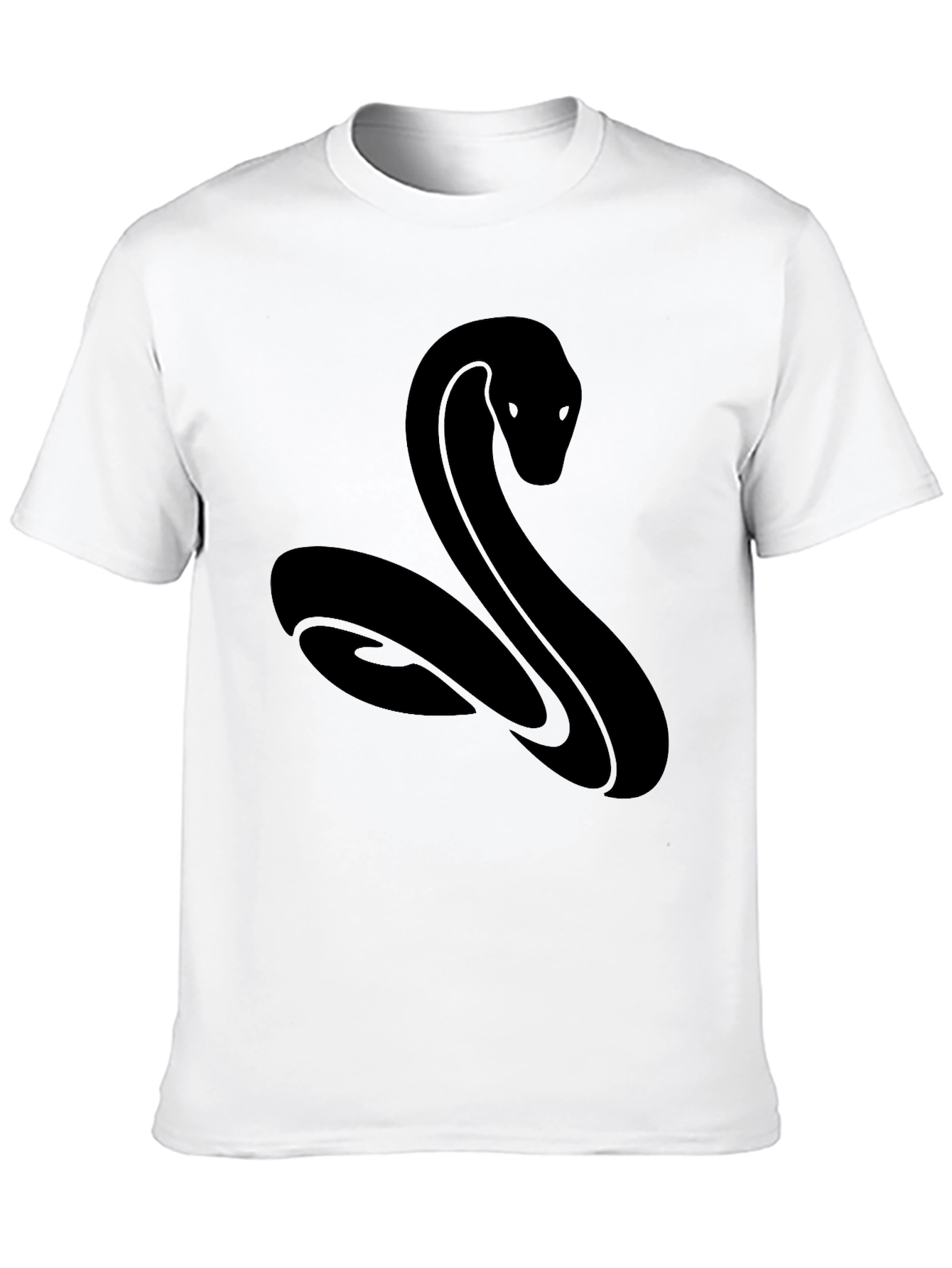 Black Snake Graphic T-Shirt - Mens Casual Tee