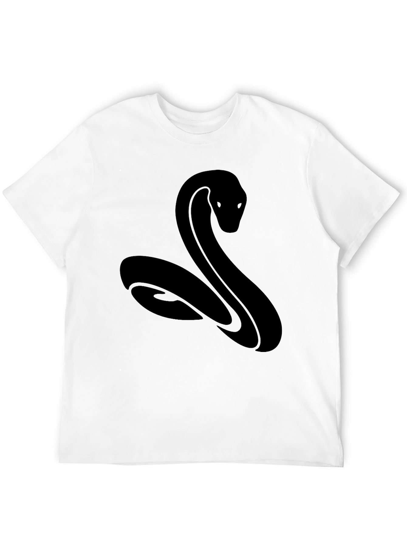 Black Snake Graphic T-Shirt - Mens Casual Tee
