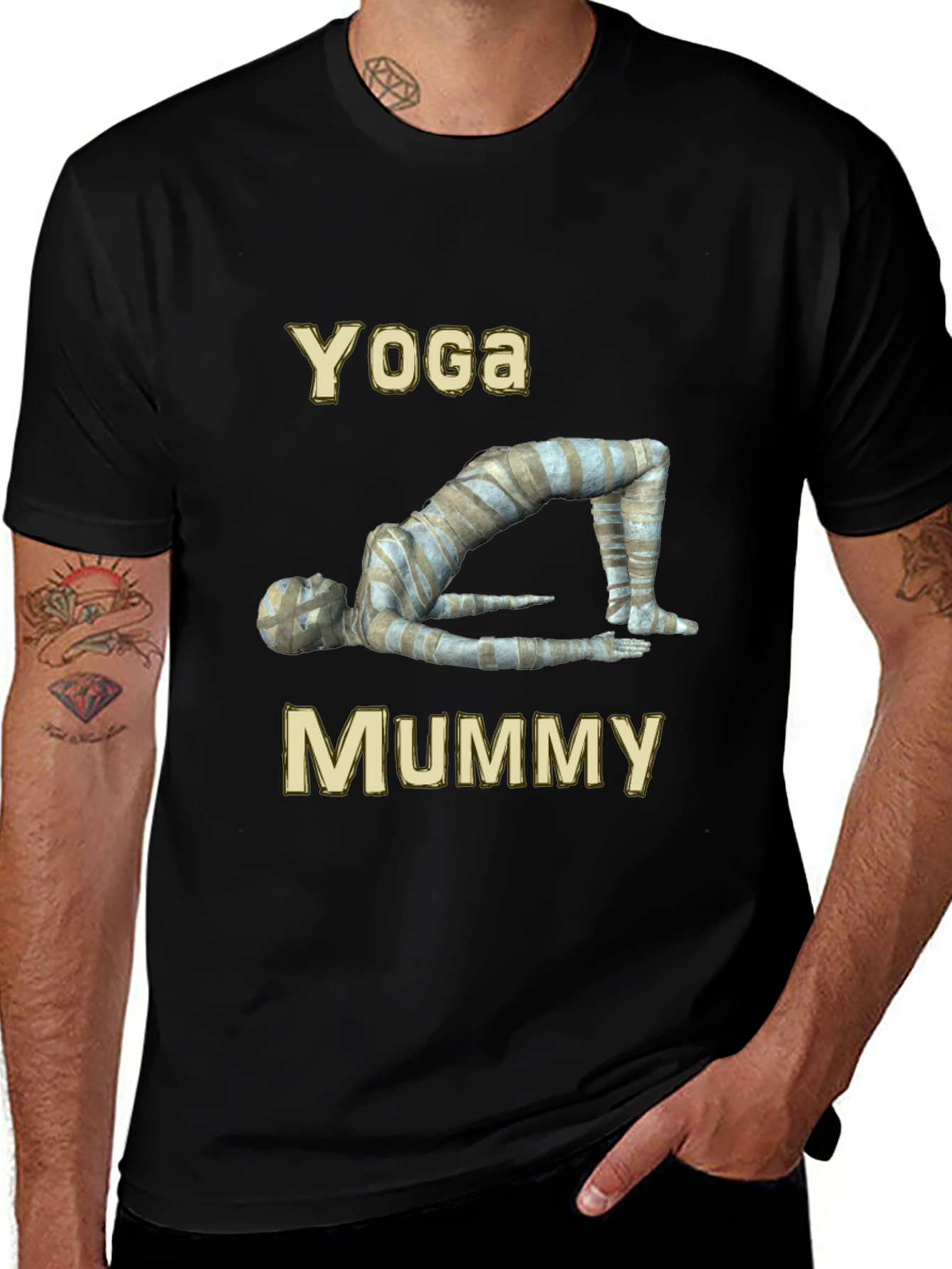 Yoga Mummy Graphic T-Shirt - Relax in Style