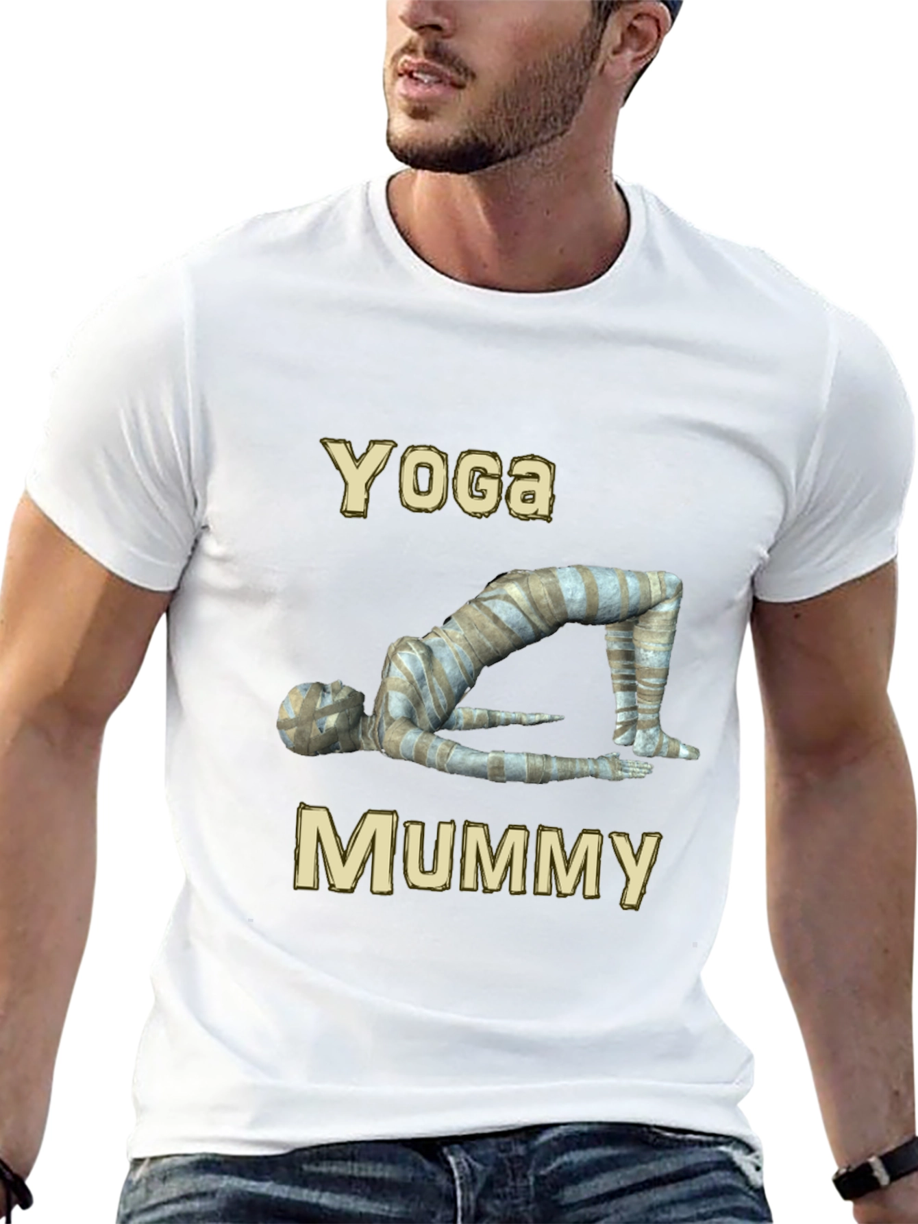 Yoga Mummy Graphic T-Shirt - Relax in Style