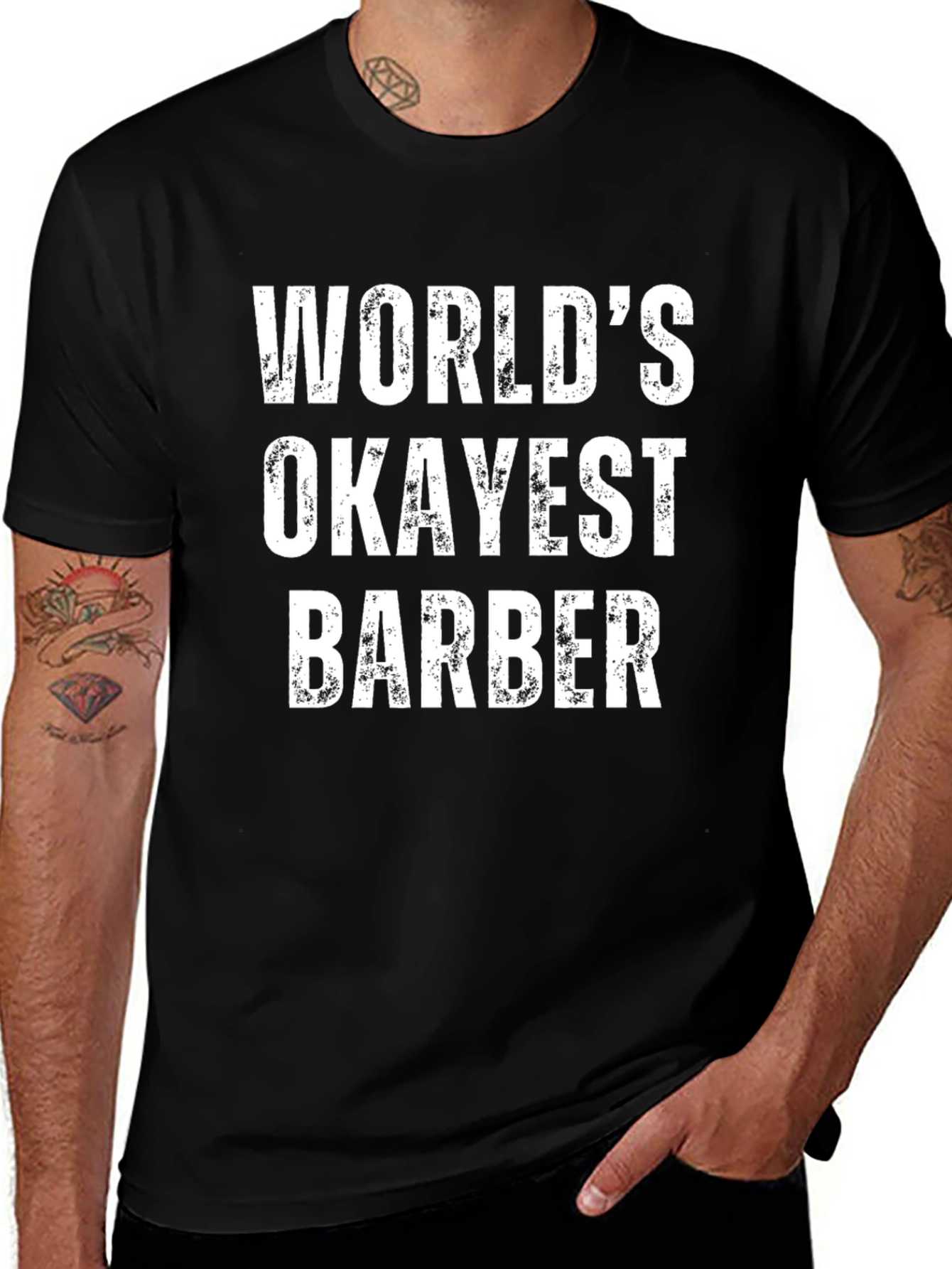 Worlds Okayest Barber Graphic T-Shirt