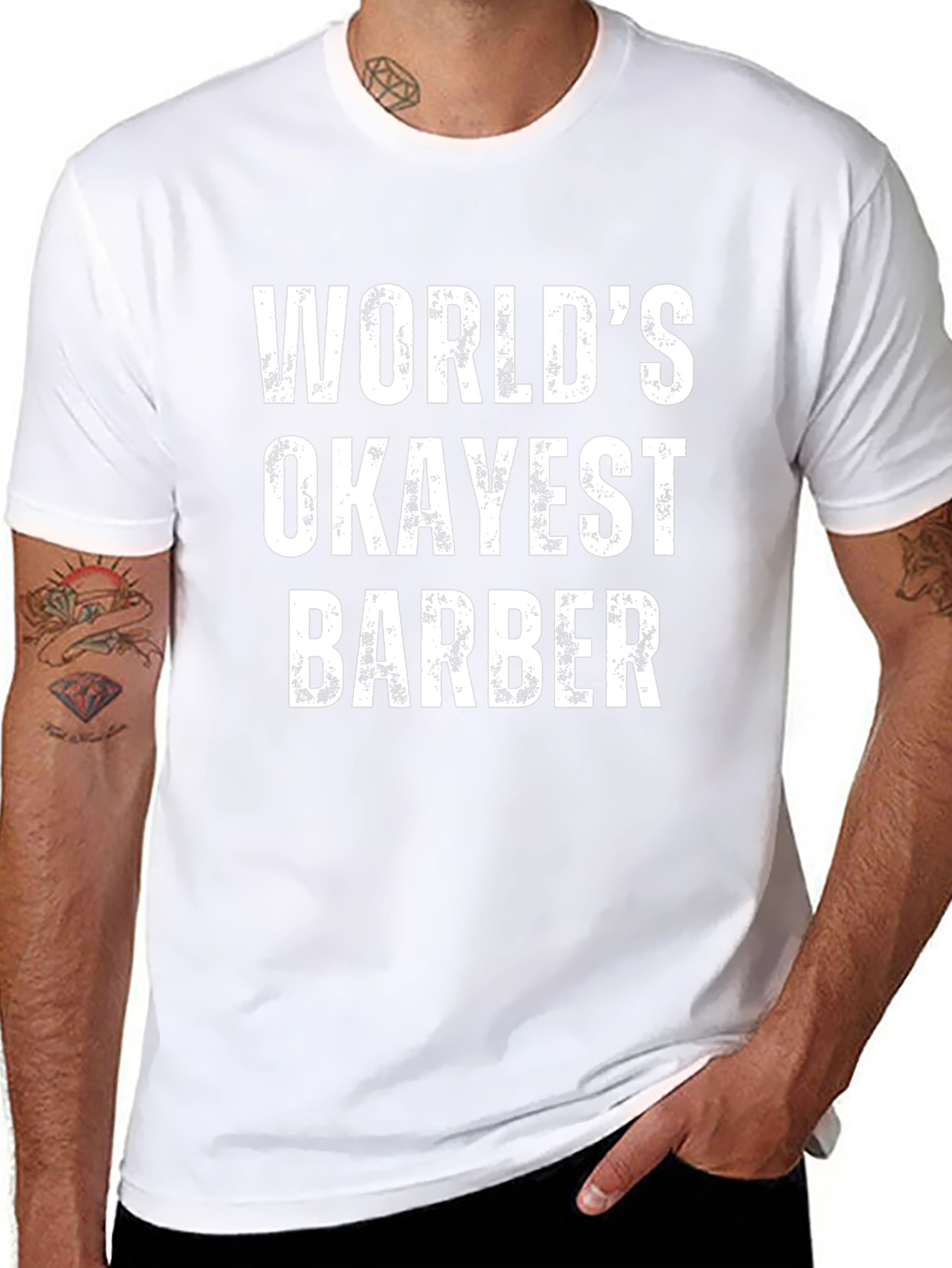Worlds Okayest Barber Graphic T-Shirt