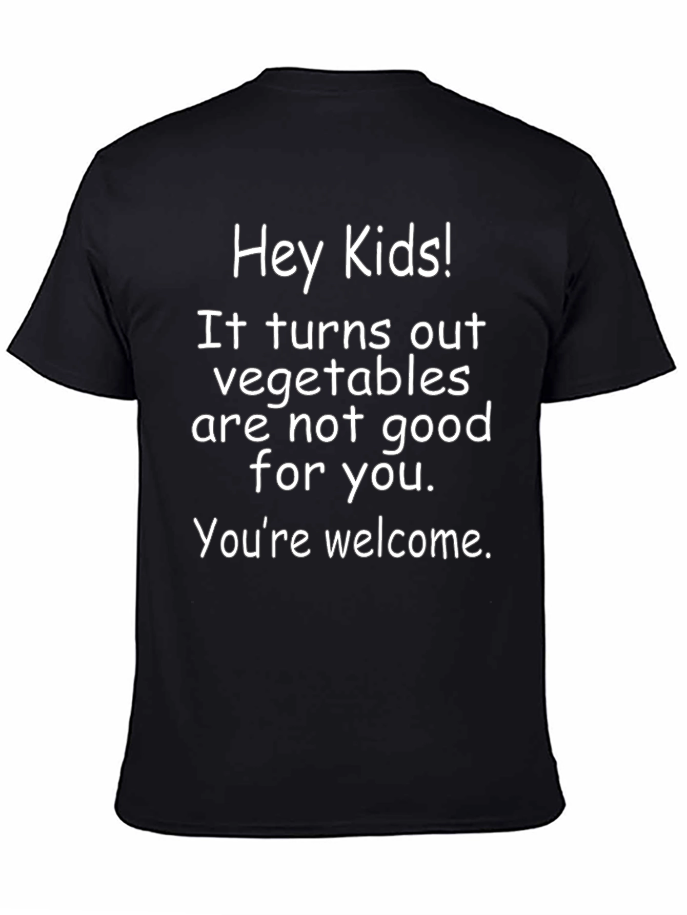 Funny Hey Kids! Vegetables Graphic T-Shirt
