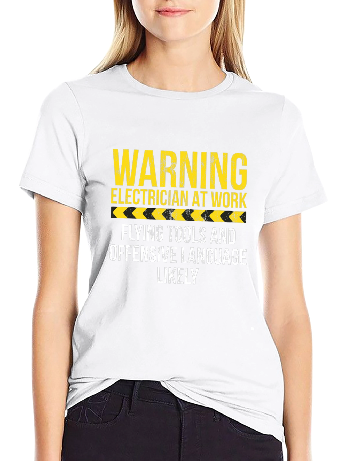 Electrician At Work Warning Funny T-Shirt