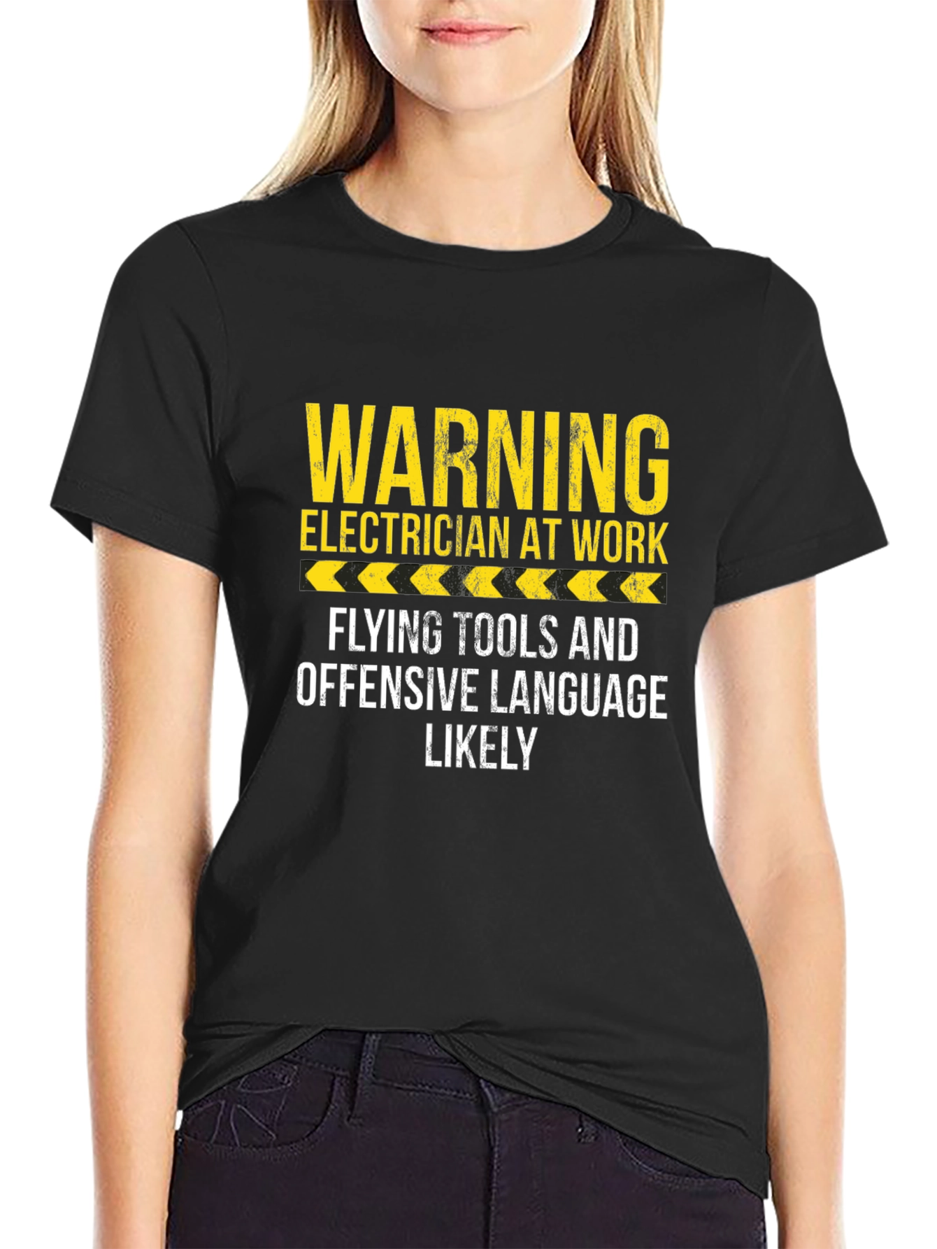 Electrician At Work Warning Funny T-Shirt