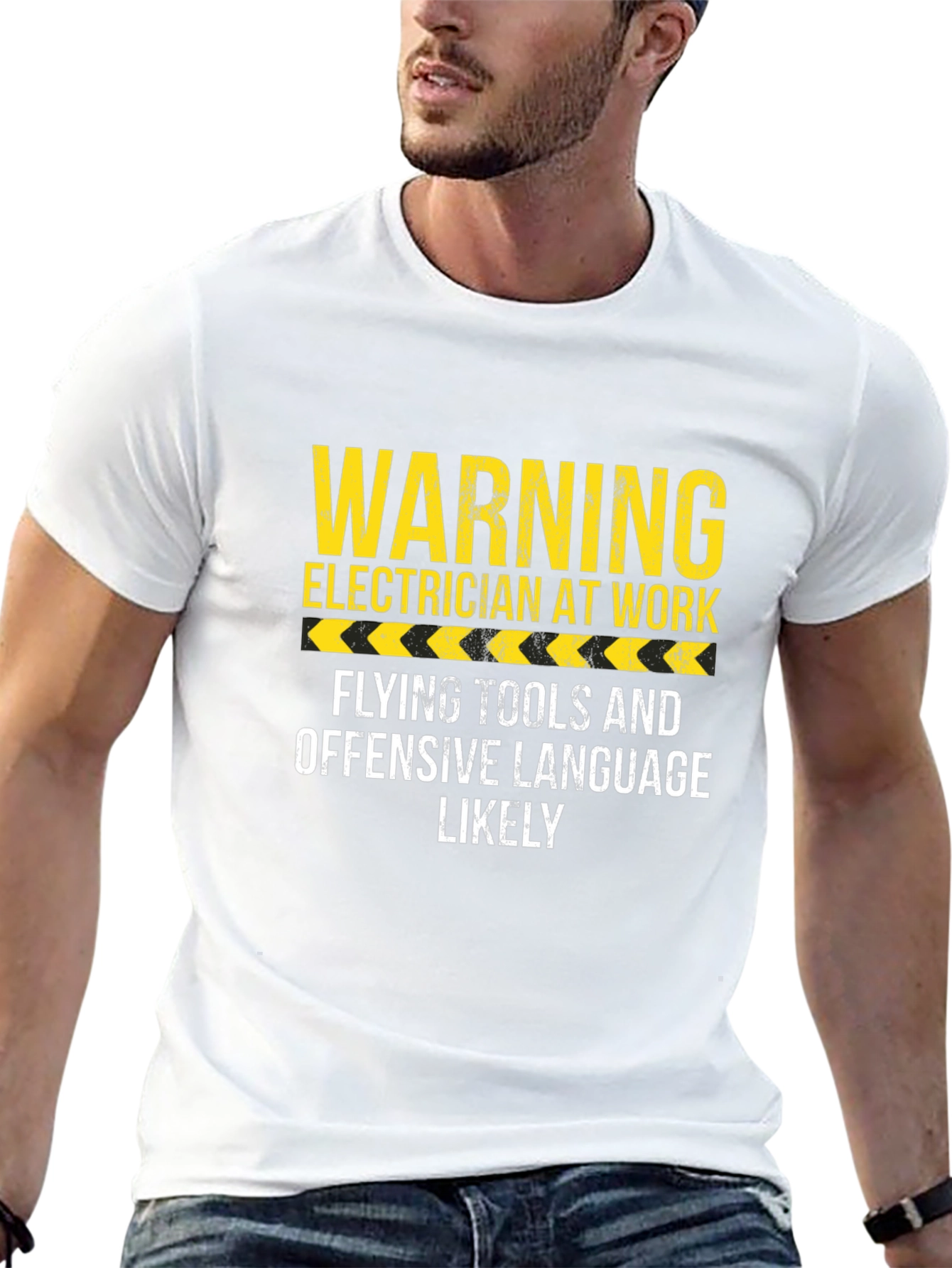 Electrician At Work Warning Funny T-Shirt