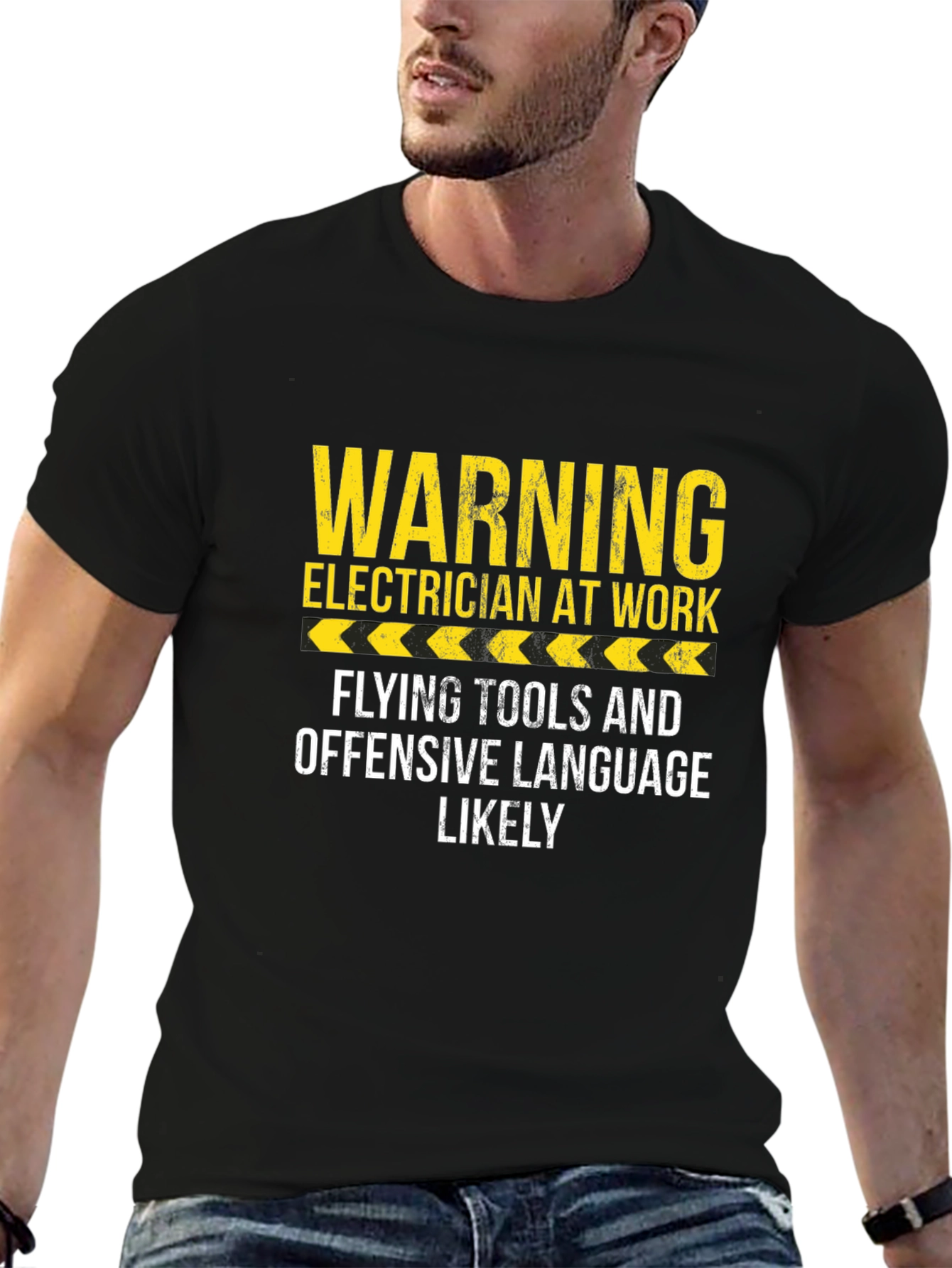 Electrician At Work Warning Funny T-Shirt