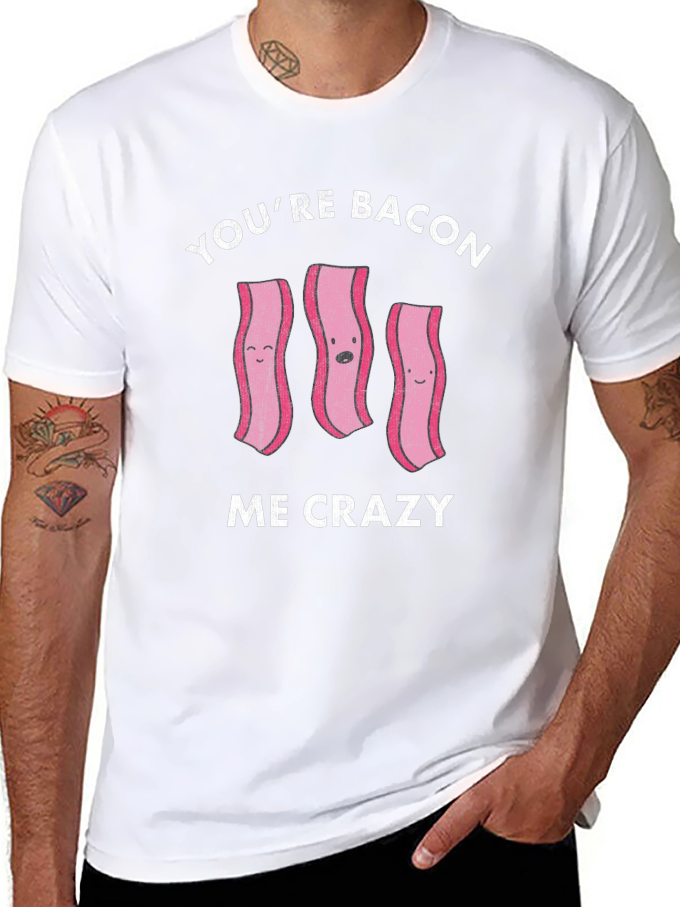 Bacon Me Crazy Black T-Shirt