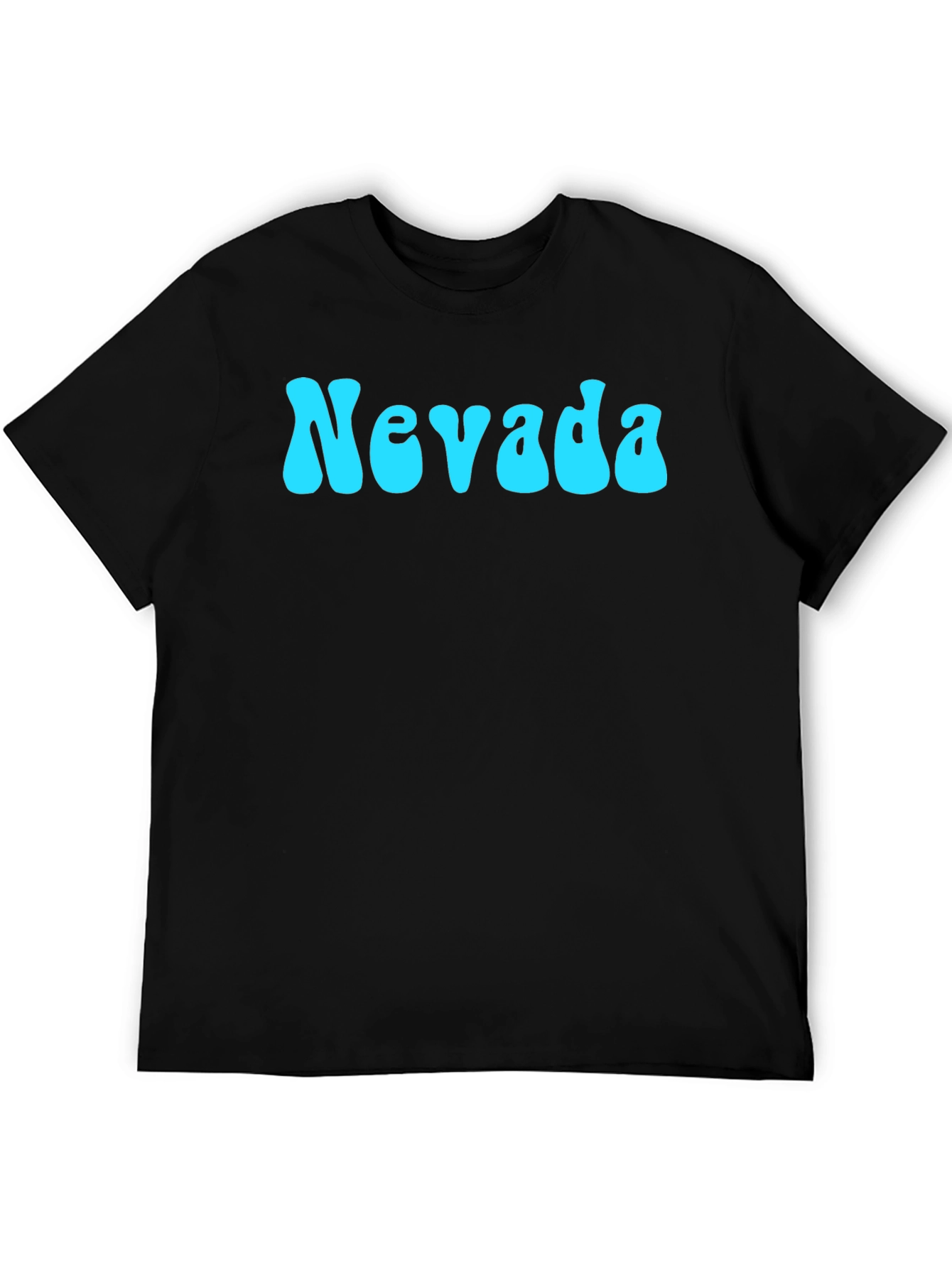 Nevada Retro Style Graphic Tee - Black Cotton T-Shirt