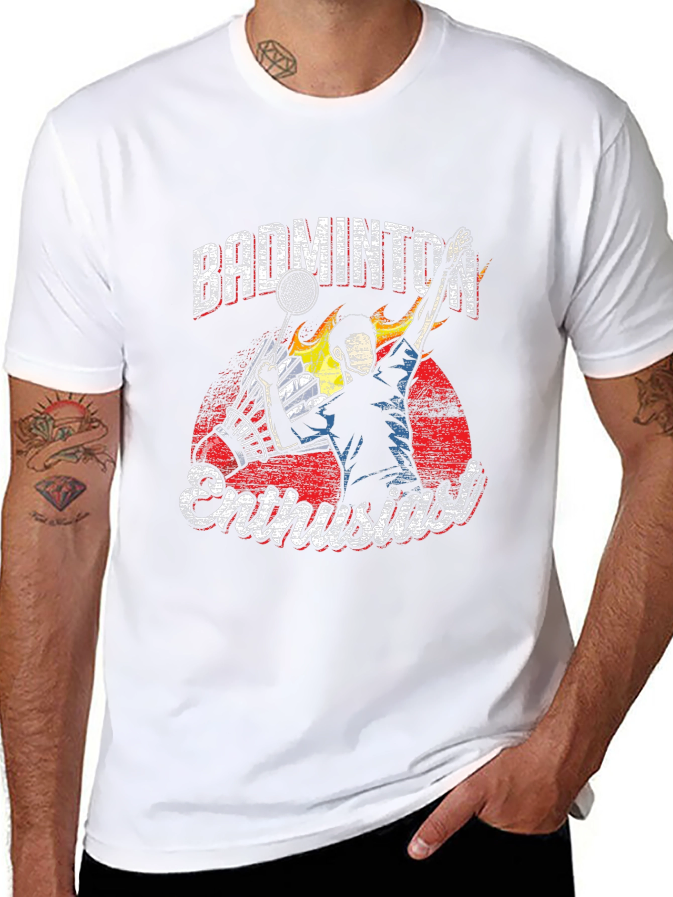 Badminton Enthusiast Graphic T-Shirt