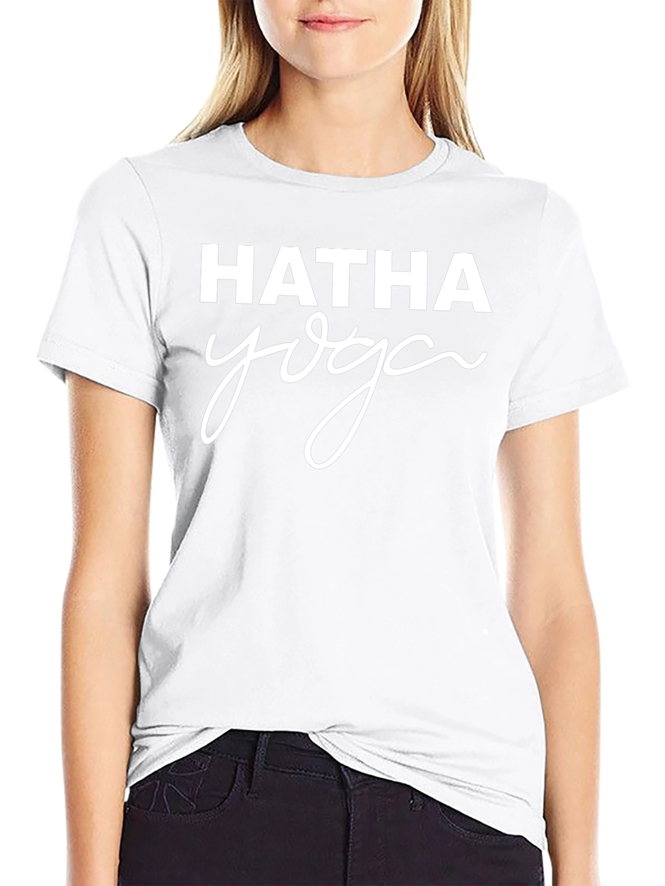 Hatha Yoga Graphic T-Shirt - Black