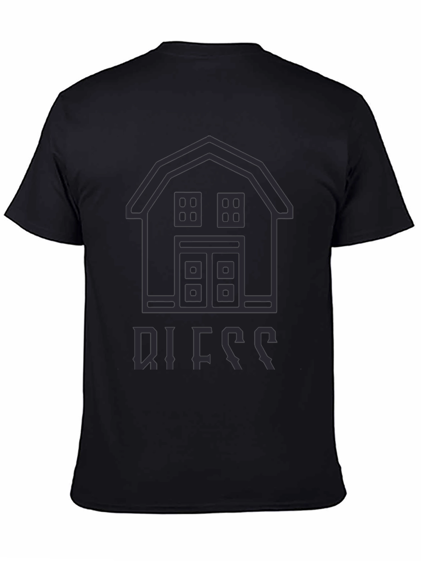 Barn Outline Black T-Shirt