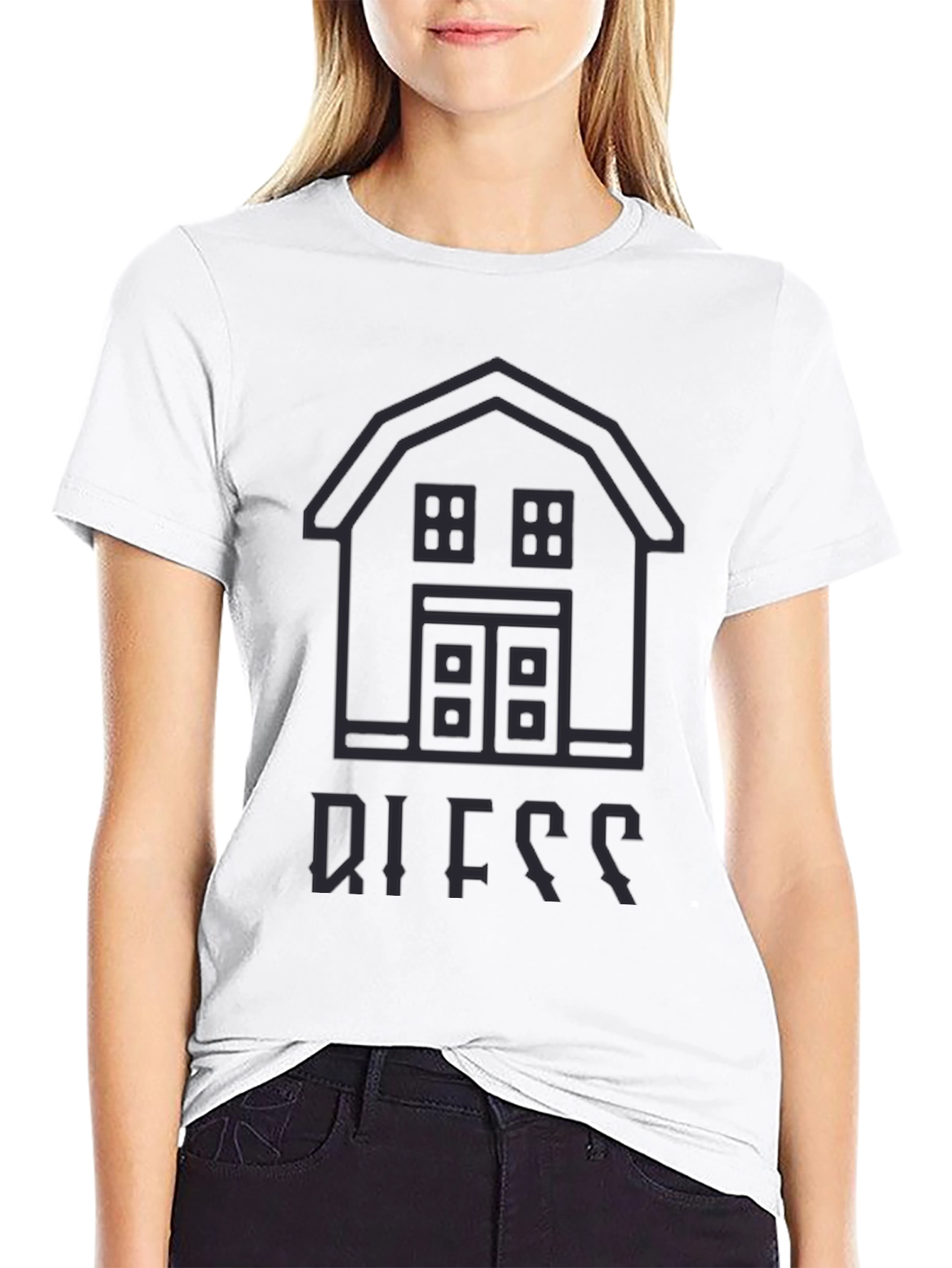 Barn Outline Black T-Shirt