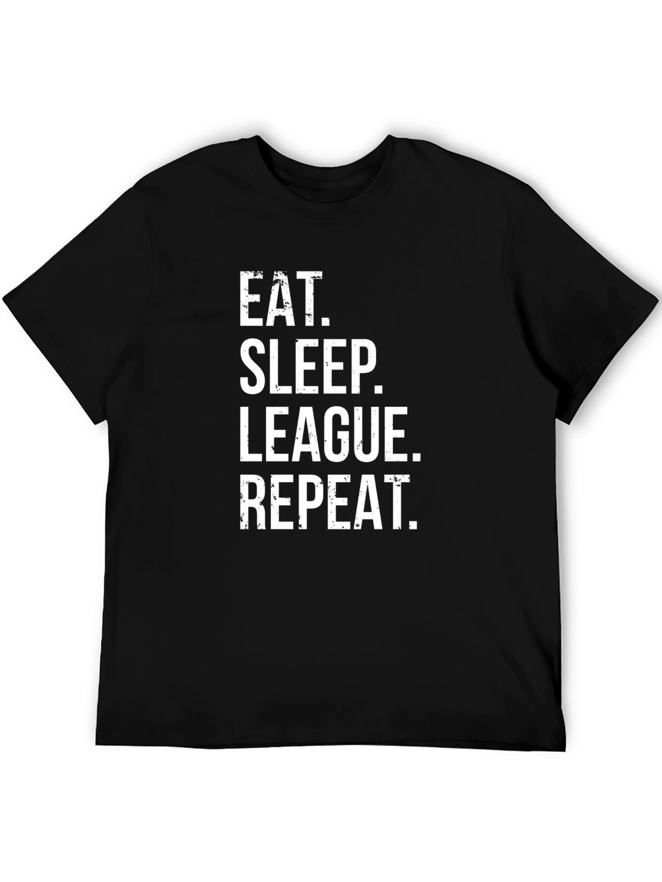 Eat Sleep League Repeat Black T-Shirt