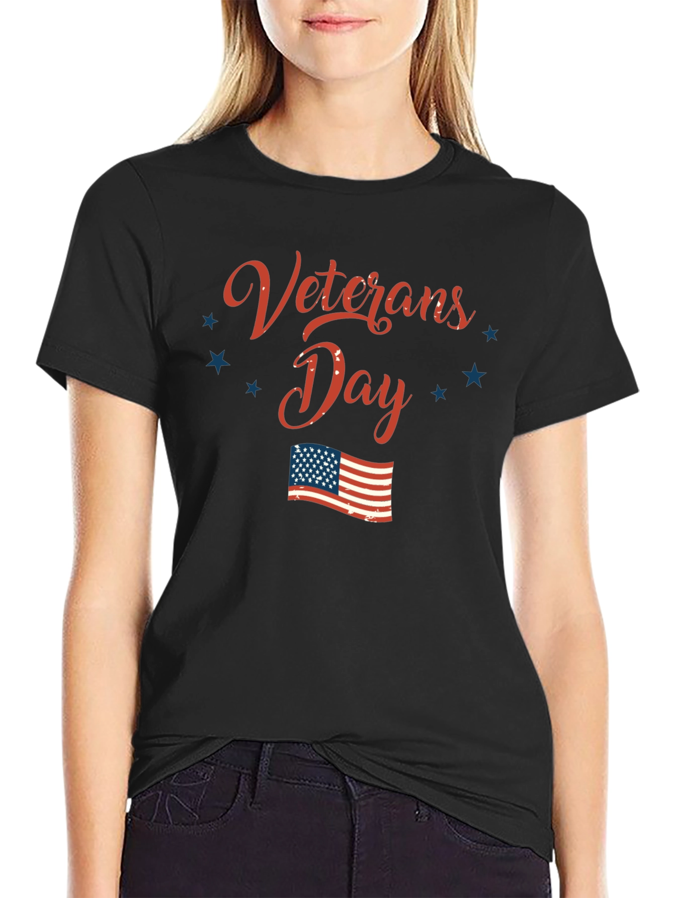 Veterans Day Black Graphic T-Shirt