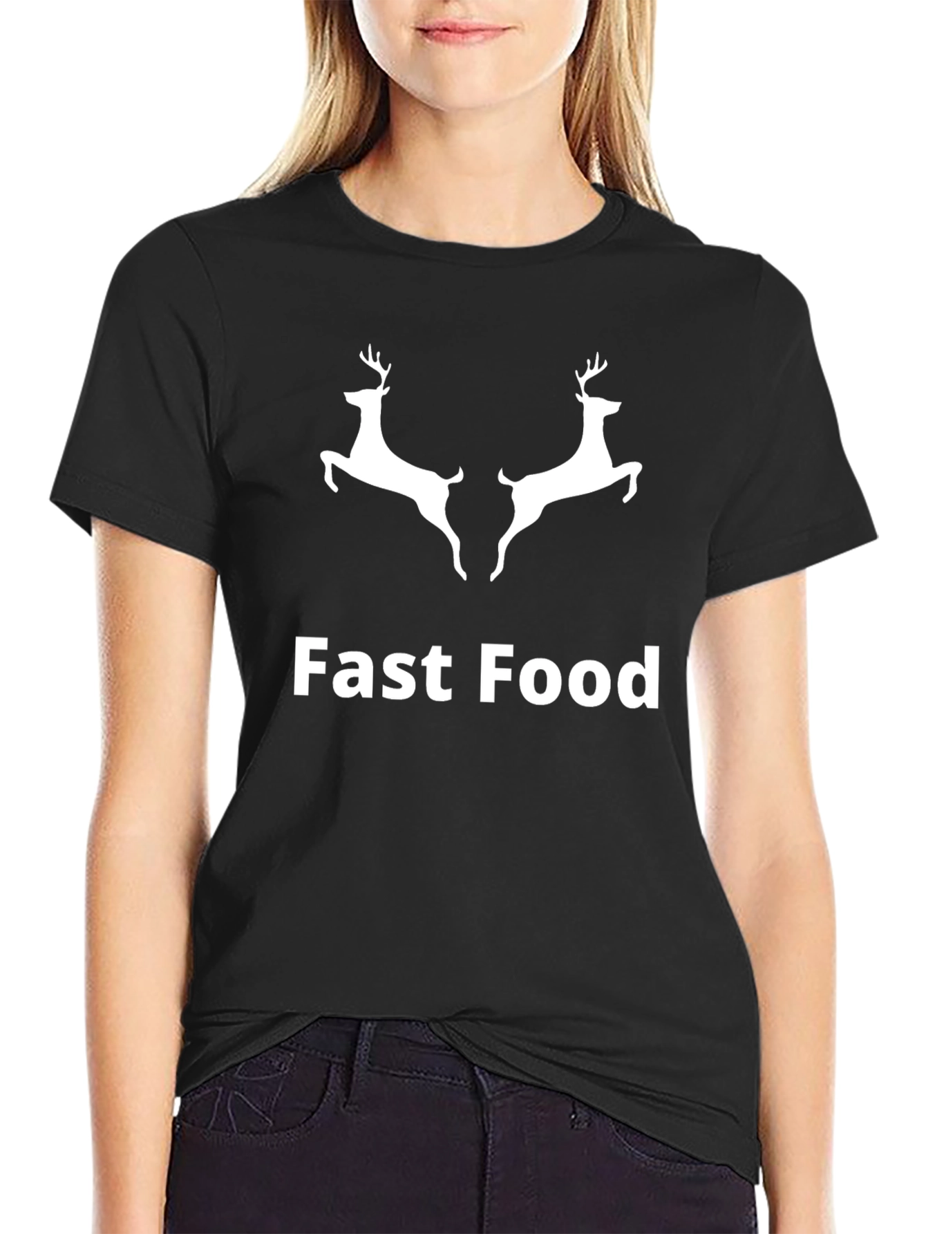 Fast Food Graphic Tee - Deer Design