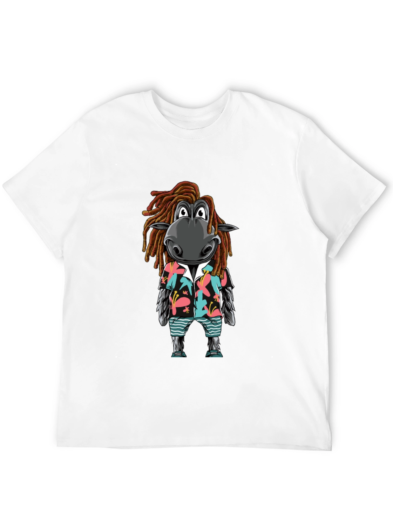 Zebra Dreadlocks Hawaiian Tee - Cool Summer Vibes