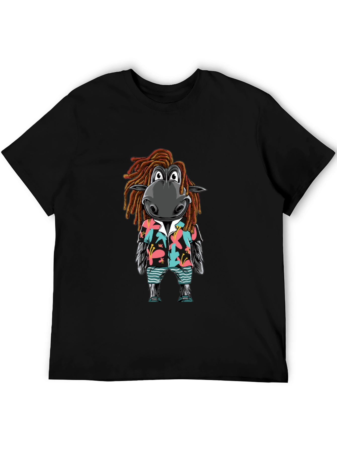 Zebra Dreadlocks Hawaiian Tee - Cool Summer Vibes