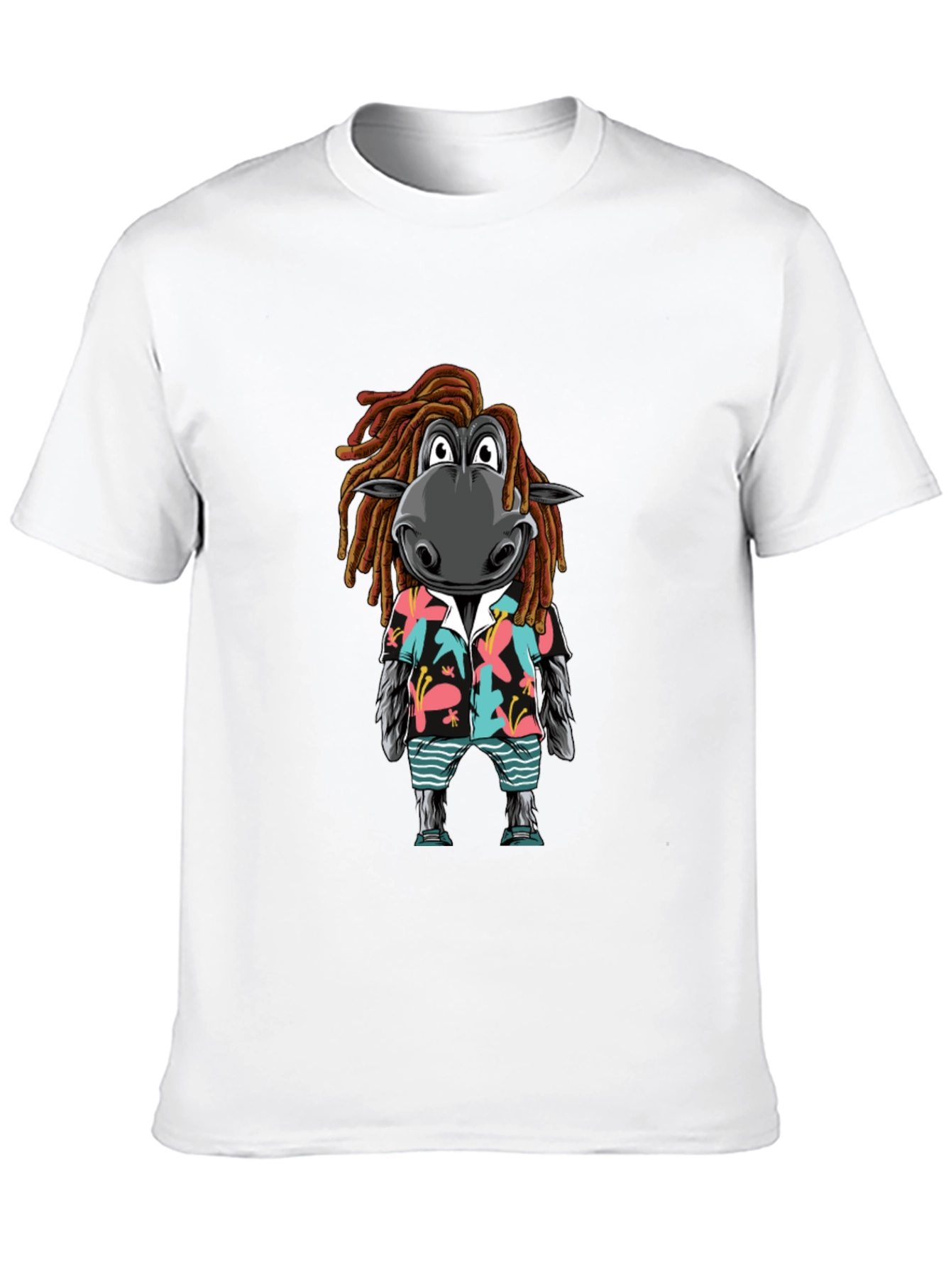 Zebra Dreadlocks Hawaiian Tee - Cool Summer Vibes