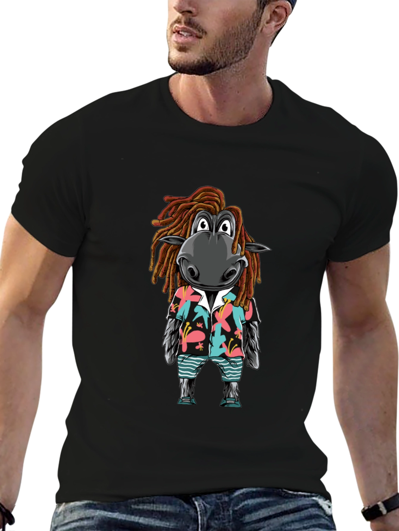 Zebra Dreadlocks Hawaiian Tee - Cool Summer Vibes