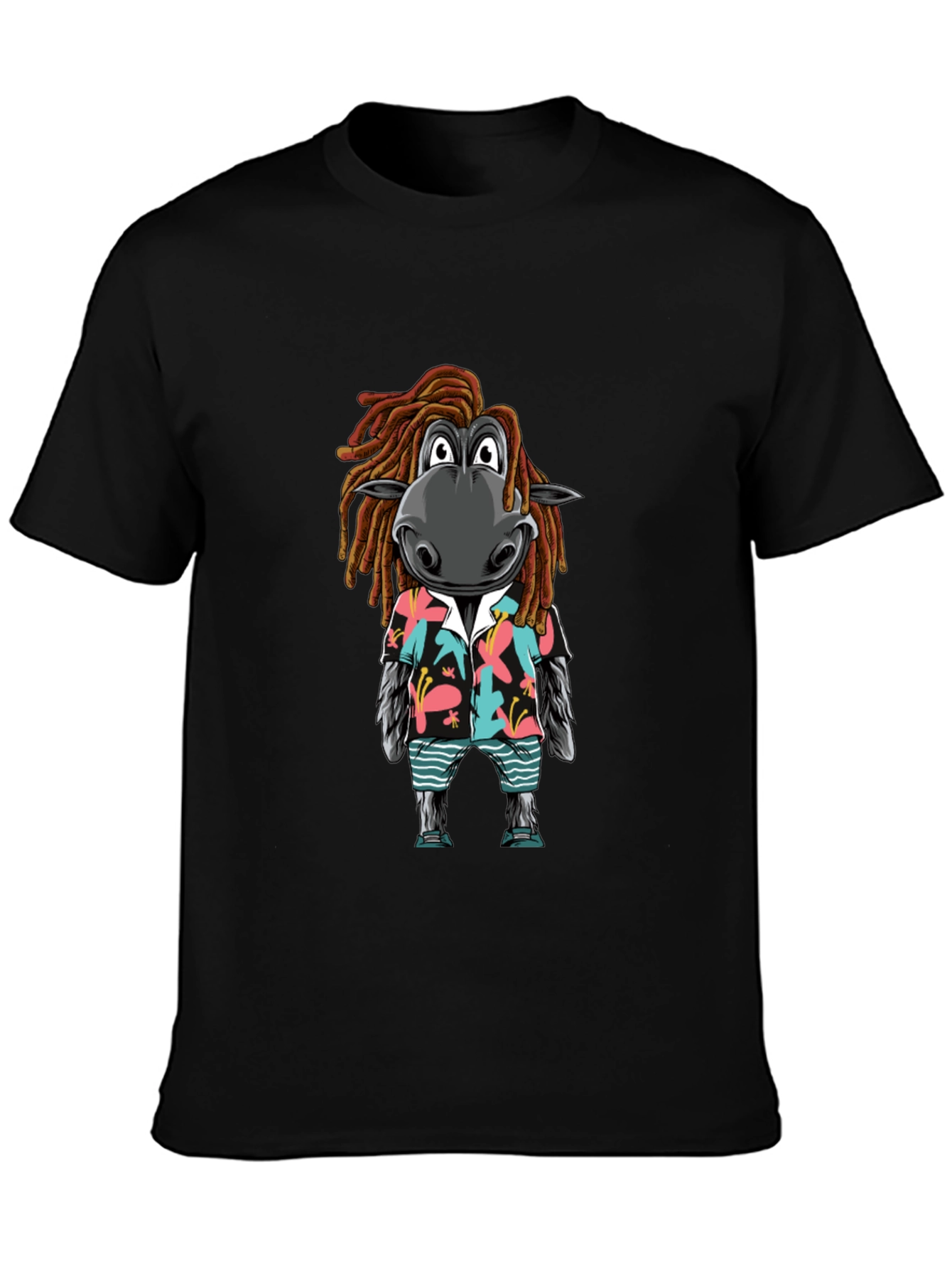 Zebra Dreadlocks Hawaiian Tee - Cool Summer Vibes