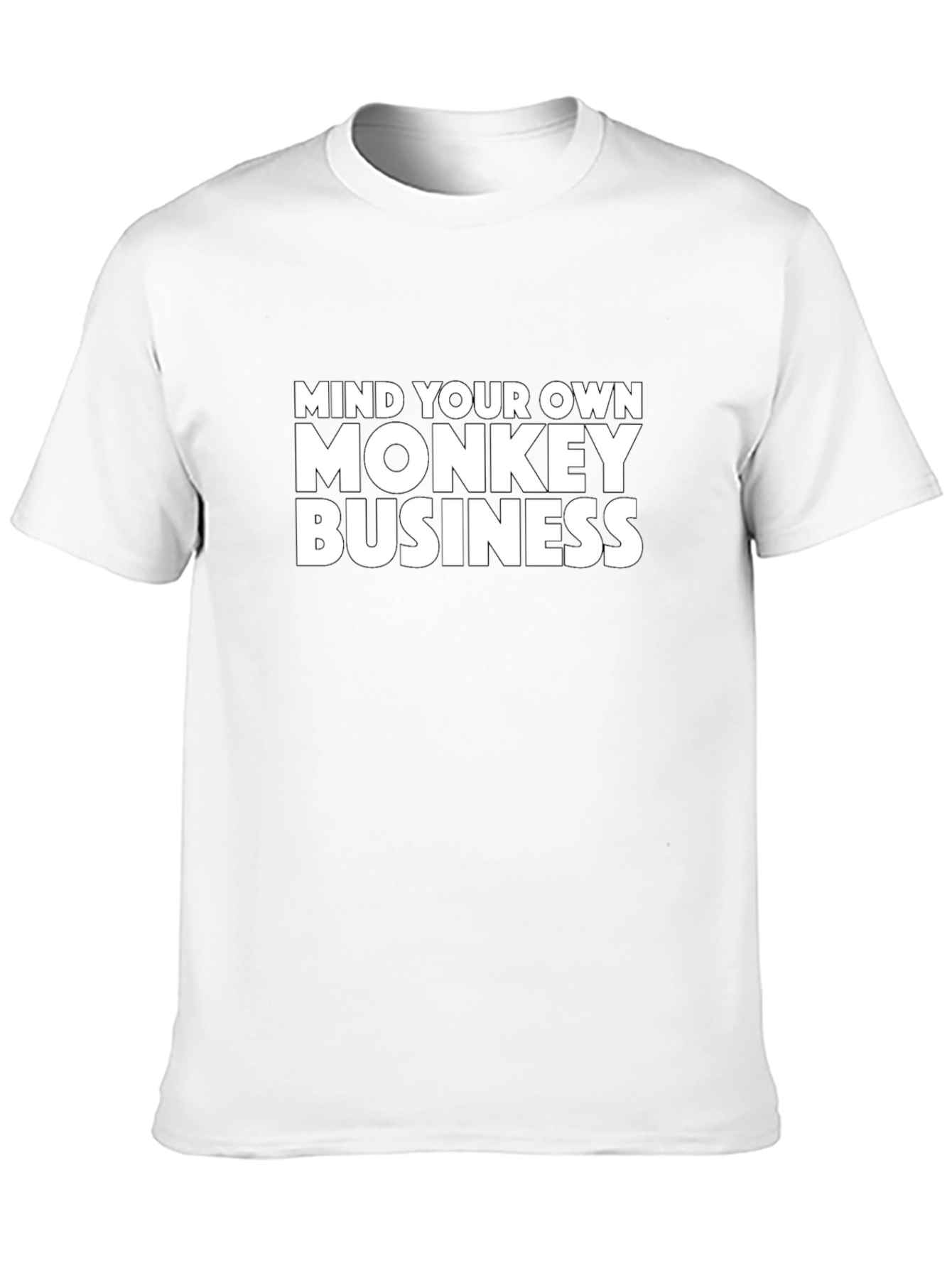 Mind Your Own Monkey Business Black T-Shirt