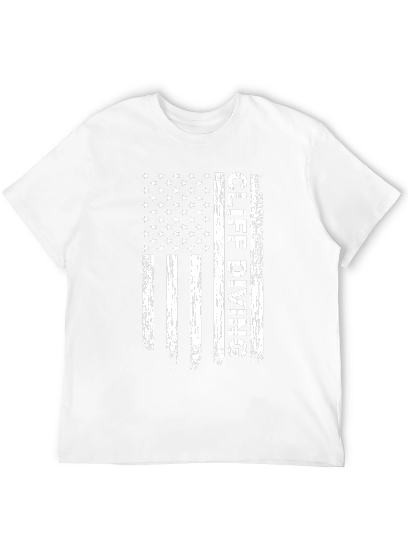 Cliff Diving American Flag Graphic T-Shirt