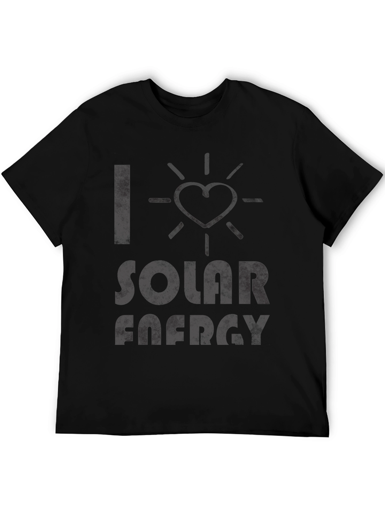 I Love Solar Energy Black T-Shirt