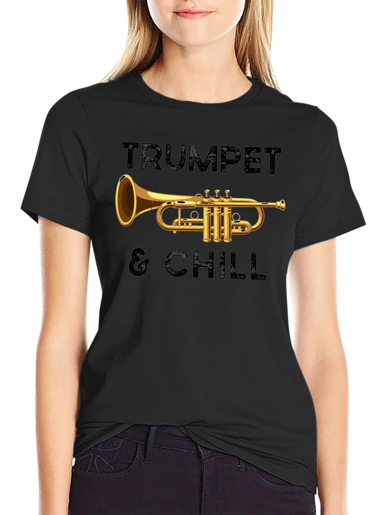 Trumpet & Chill Graphic Tee - Music Lovers T-Shirt