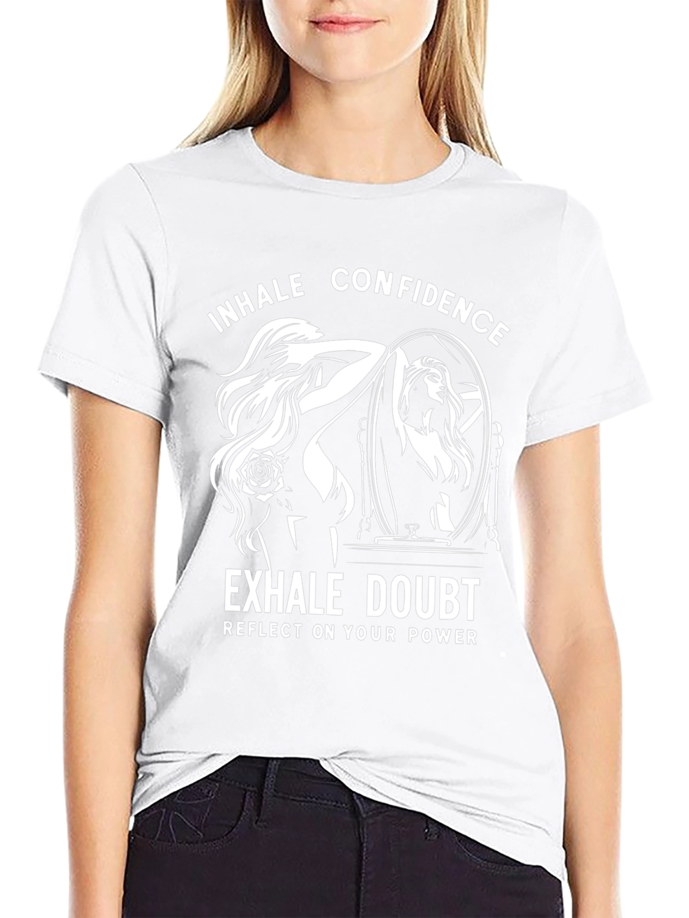 Inhale Confidence Black Graphic Tee