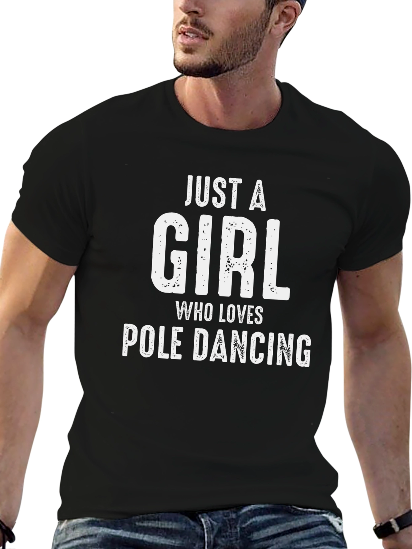 Just A Girl Who Loves Pole Dancing Black T-Shirt