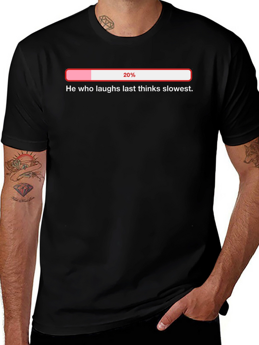 Humorous Slow Thinker Loading Bar T-Shirt