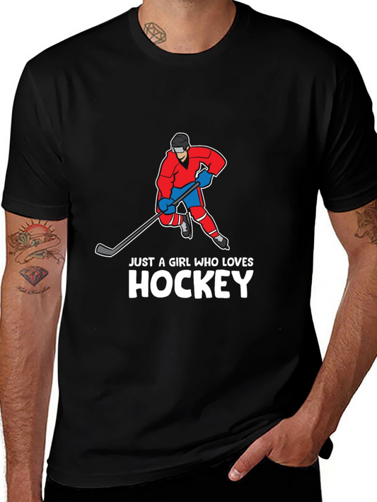 Hockey Girl T-Shirt - Sporty Graphic Tee