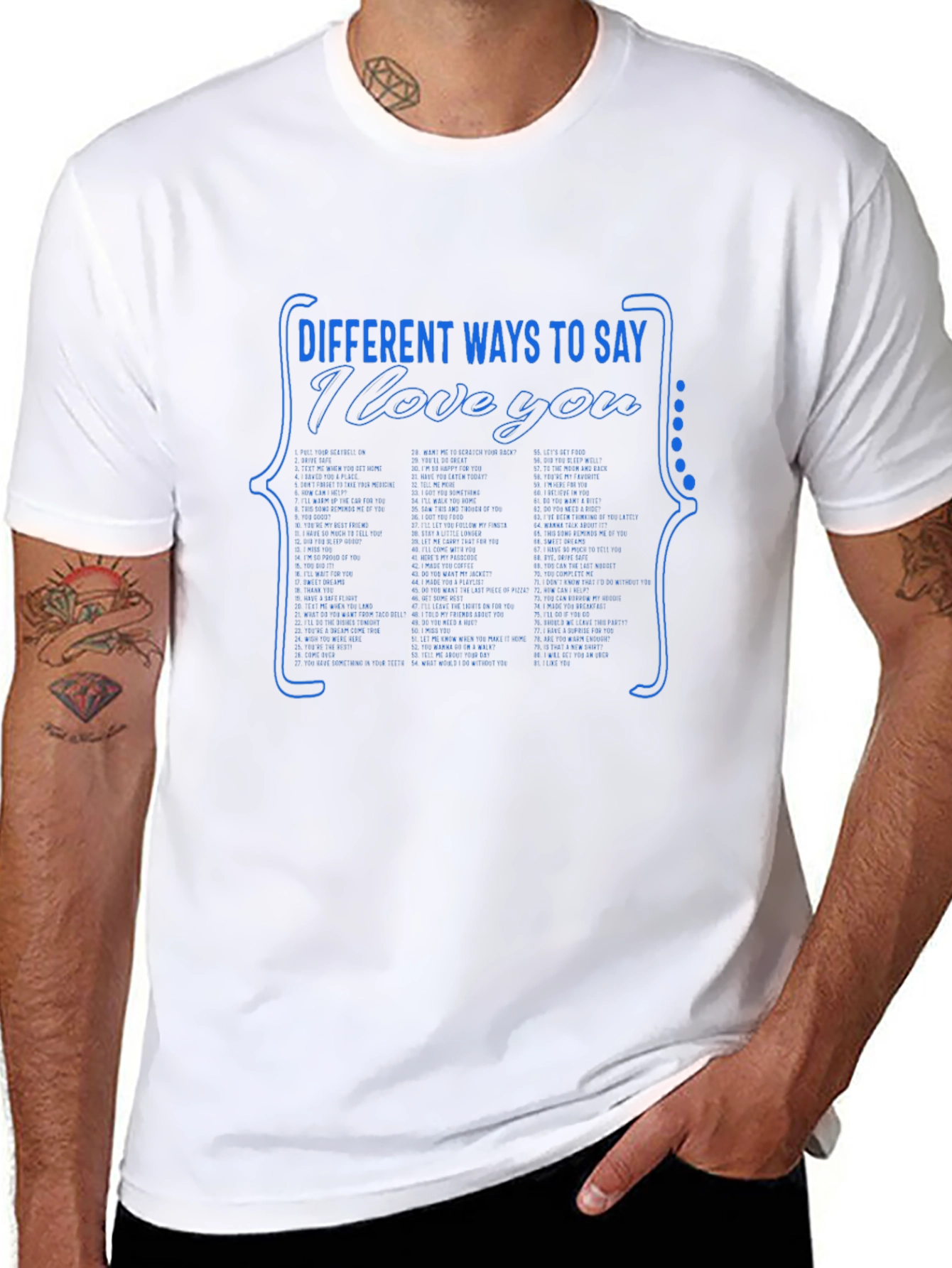 Different Ways to Say I Love You T-Shirt