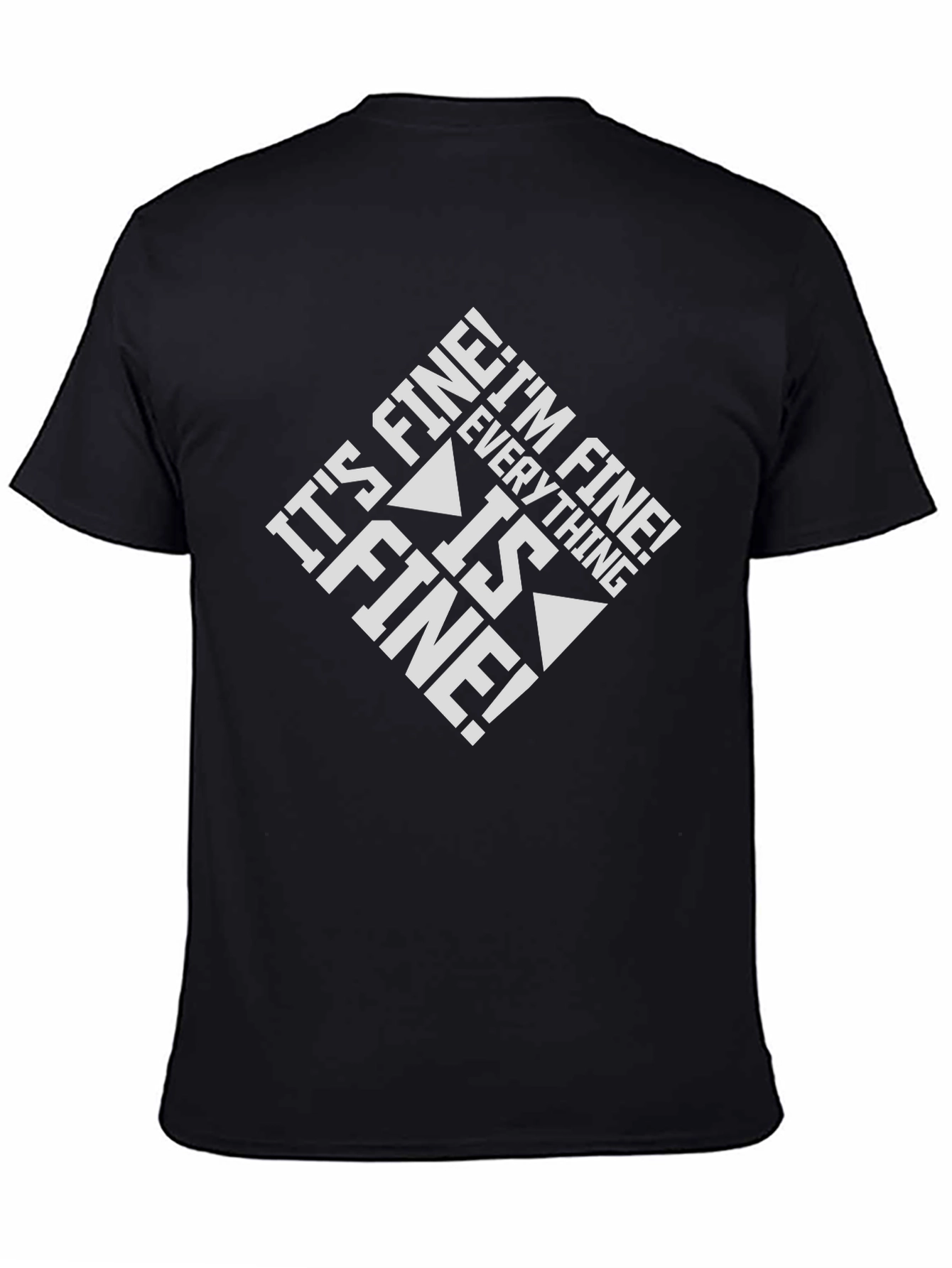 Its Fine! Graphic Tee - Black Cotton Blend