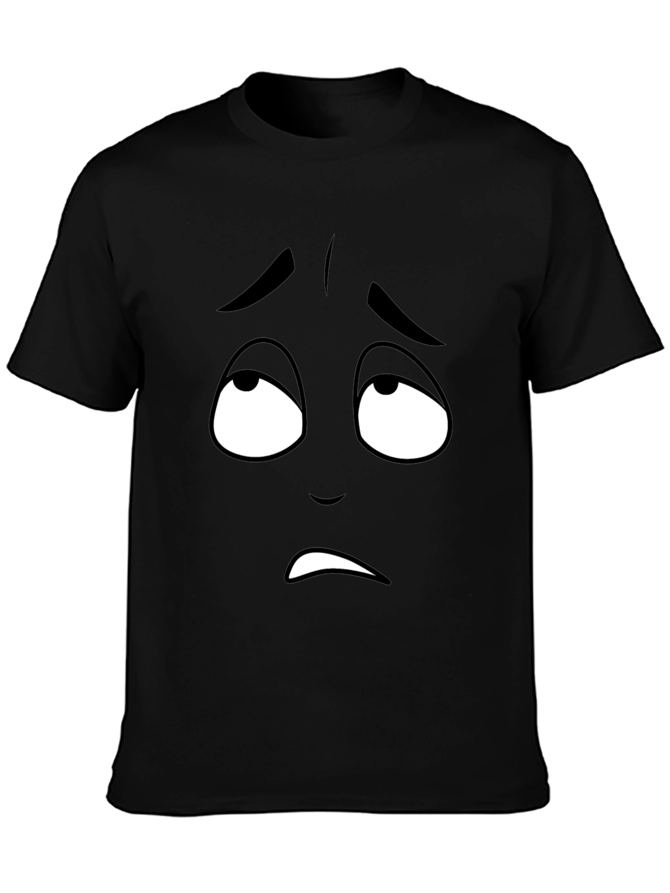 Sad Face Graphic Tee - Mens Black T-Shirt