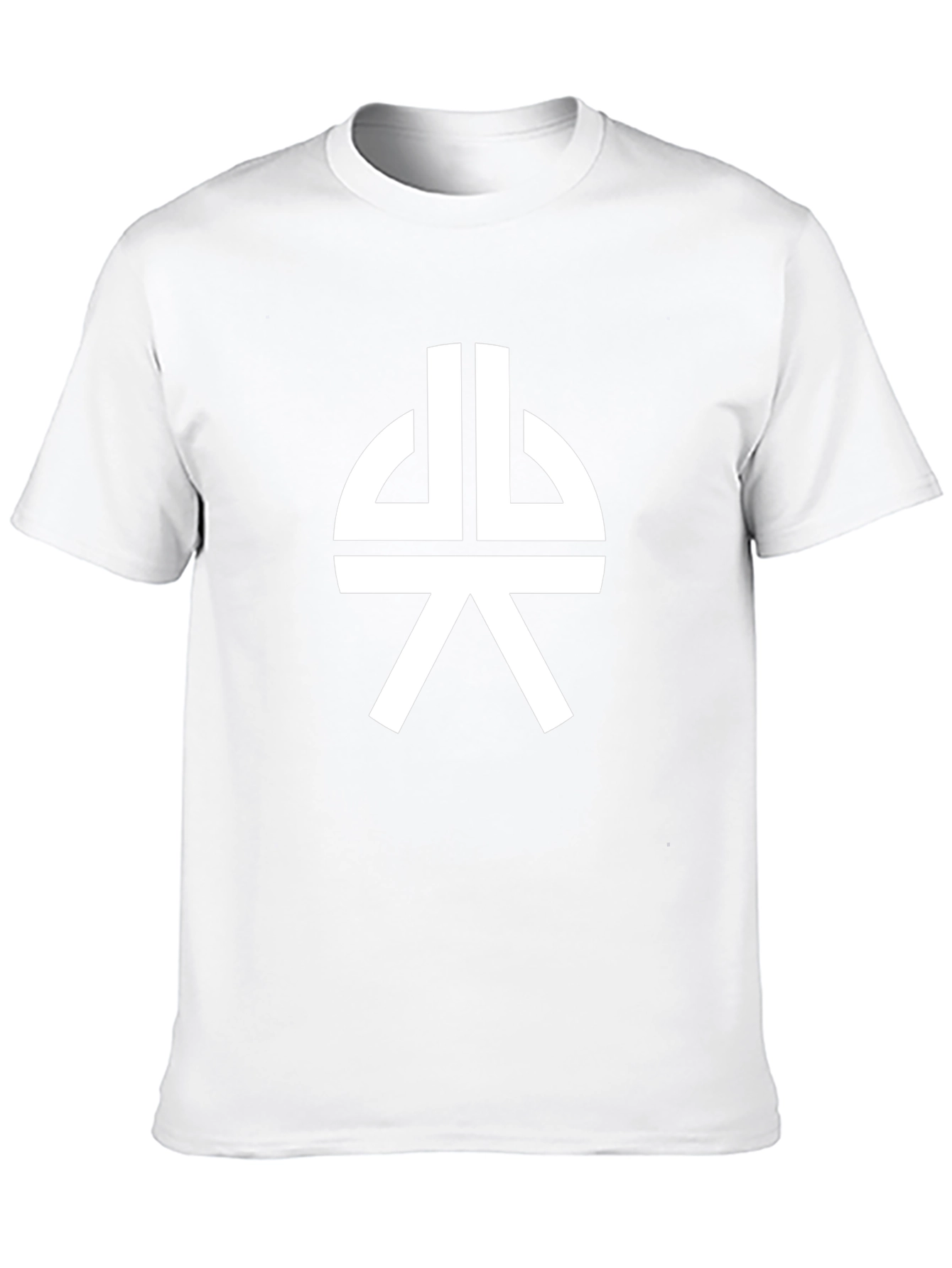 Geometric Symbol Graphic Tee - Black Cotton Blend