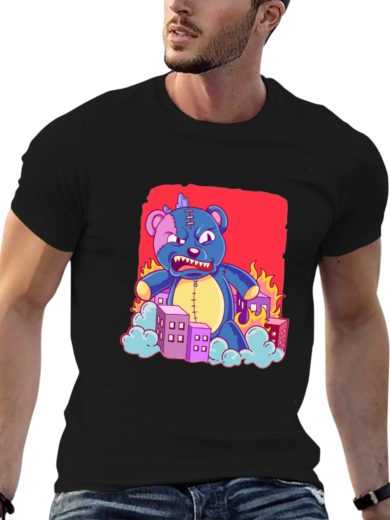 Angry Teddy Bear City T-Shirt
