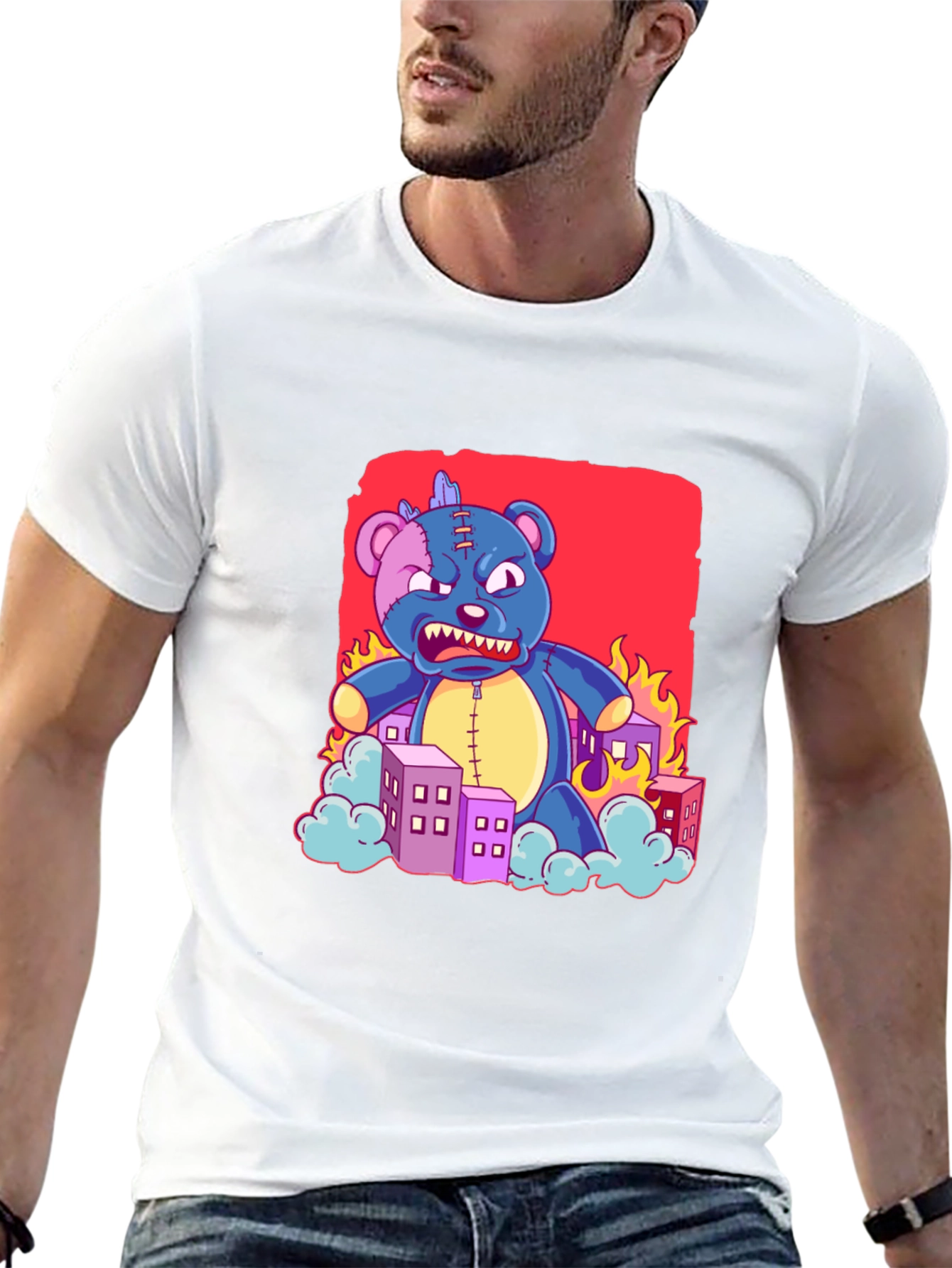 Angry Teddy Bear City T-Shirt