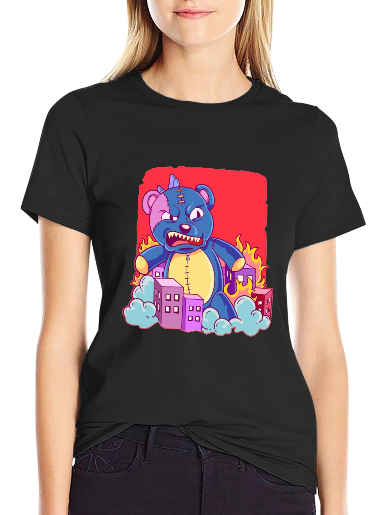 Angry Teddy Bear City T-Shirt